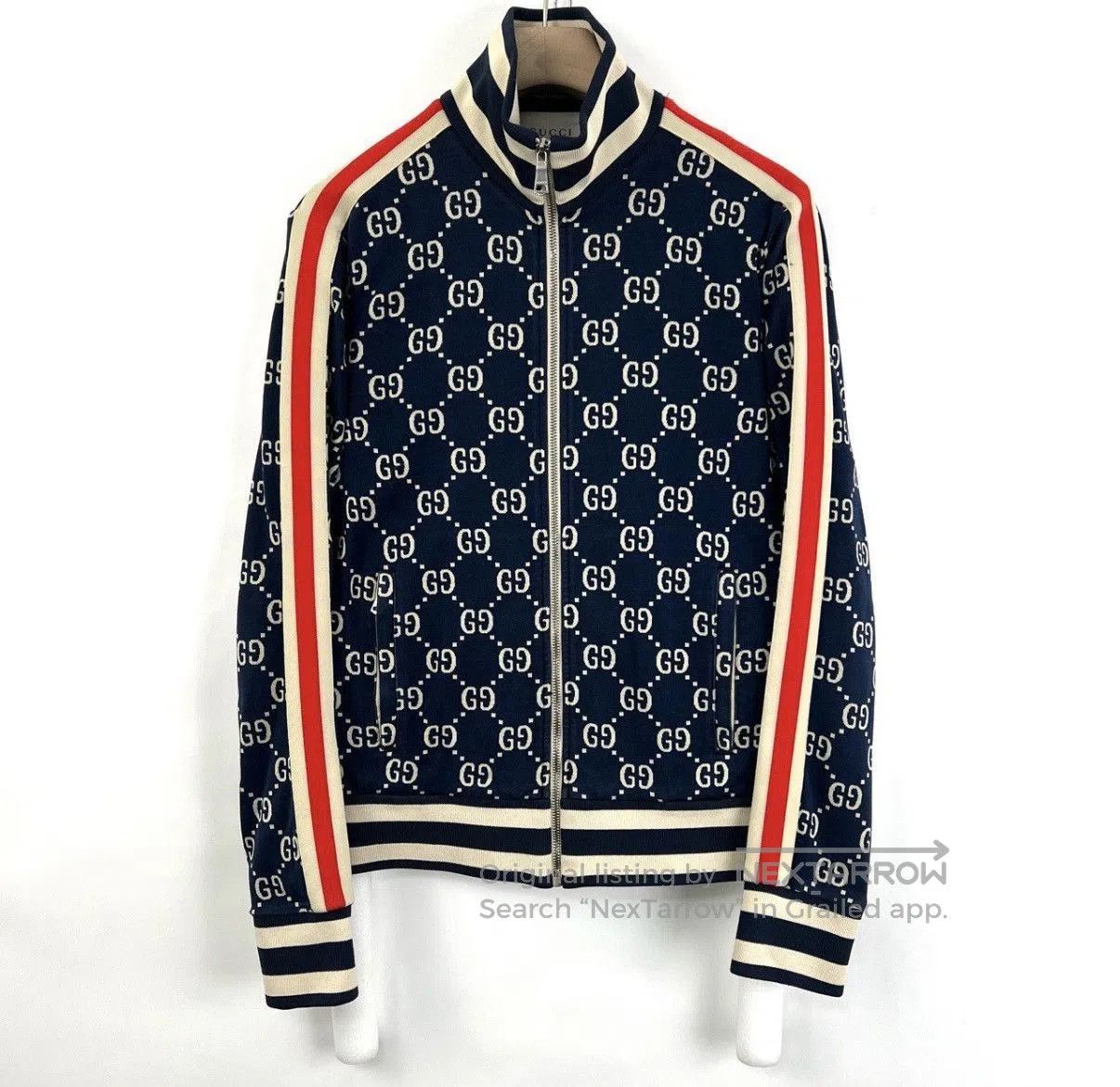Gucci Blue GG Pattern Zip-Up Jacket Size S. Size US S / EU 44-46 / 1 - 1 Thumbnail