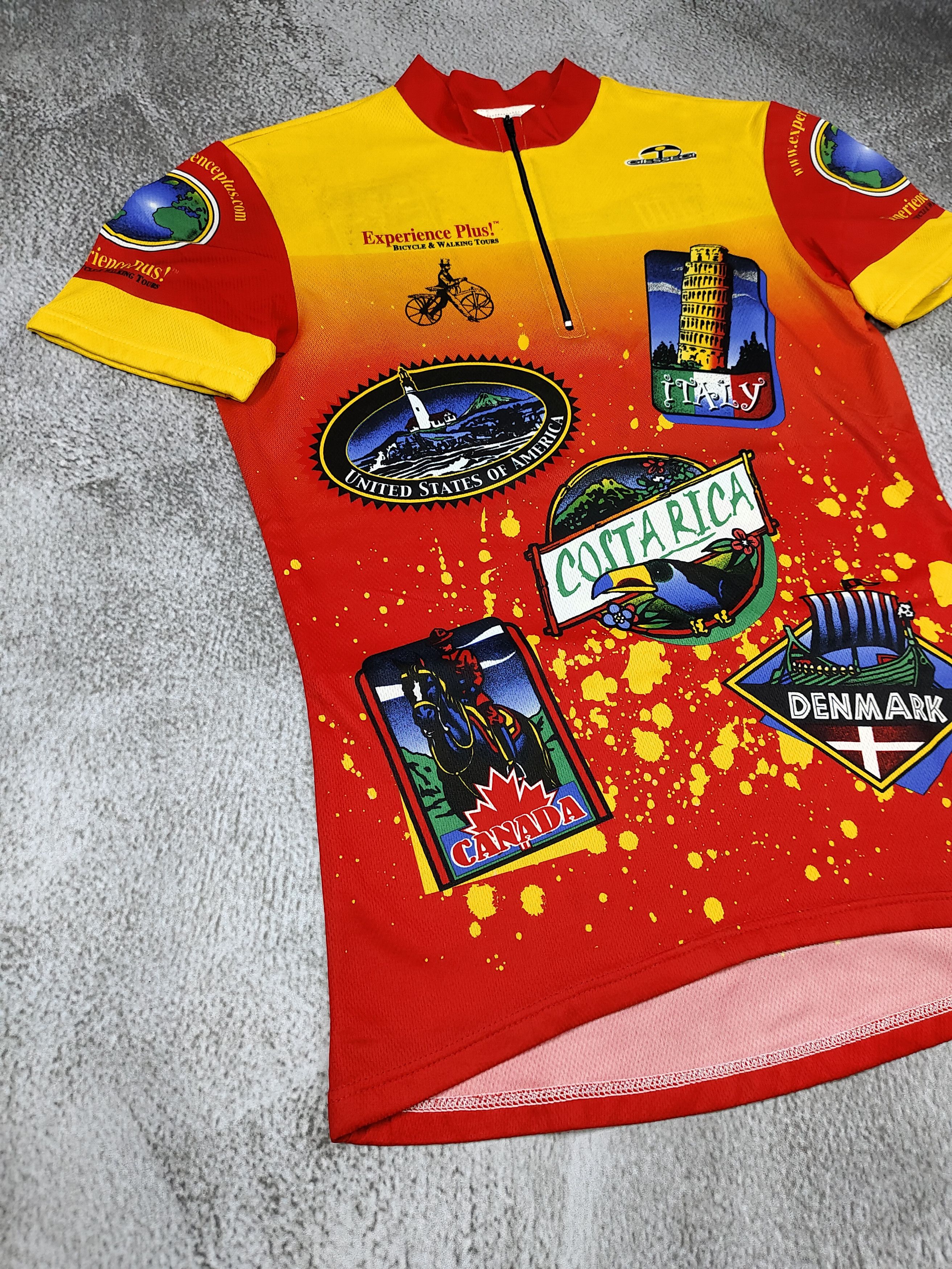 Vintage 90s Giessegi- World Tour Graphic Racing Cycling Core Jersey Size US M / EU 48-50 / 2 - 4 Thumbnail