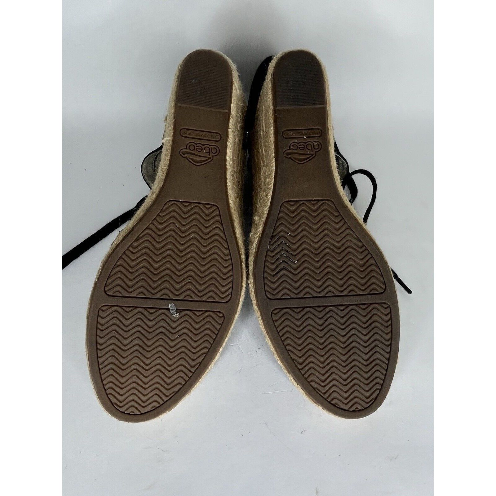 Other Abeo Black Suede Leather Lace Up Espadrilles Wedges Sandals Size US 9 / IT 39 - 7 Thumbnail