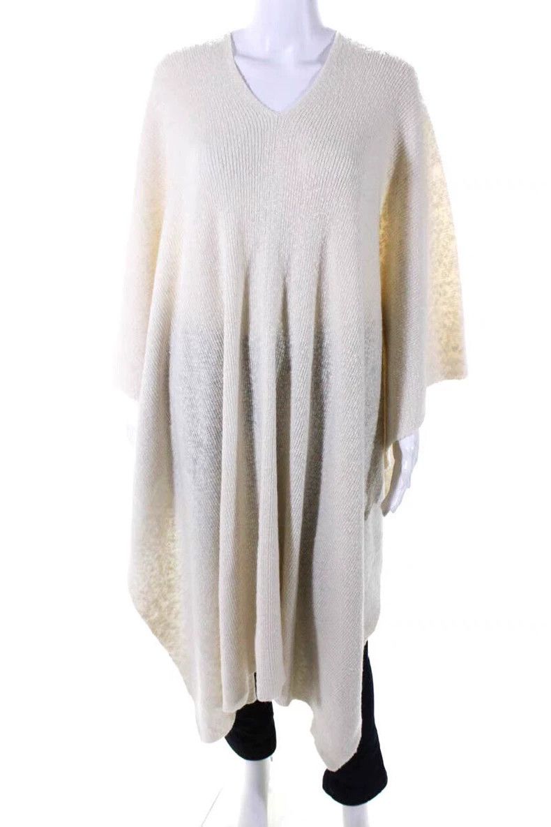 Helmut Lang Helmut Lang size 0SIvory pure cashmere V-neck pullover swea Size ONE SIZE - 1 Thumbnail
