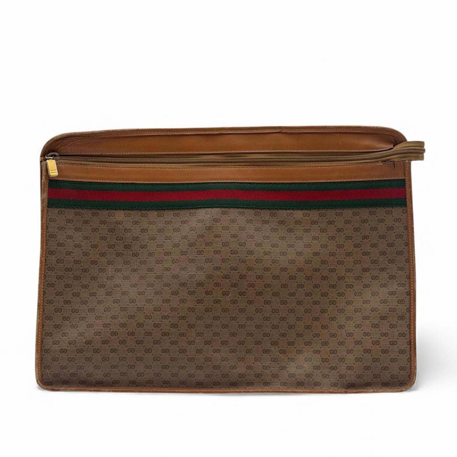 Gucci GUCCI VINTAGE GG CANVAS WEB PORTFOLIO CLUTCH Size ONE SIZE - 1 Thumbnail