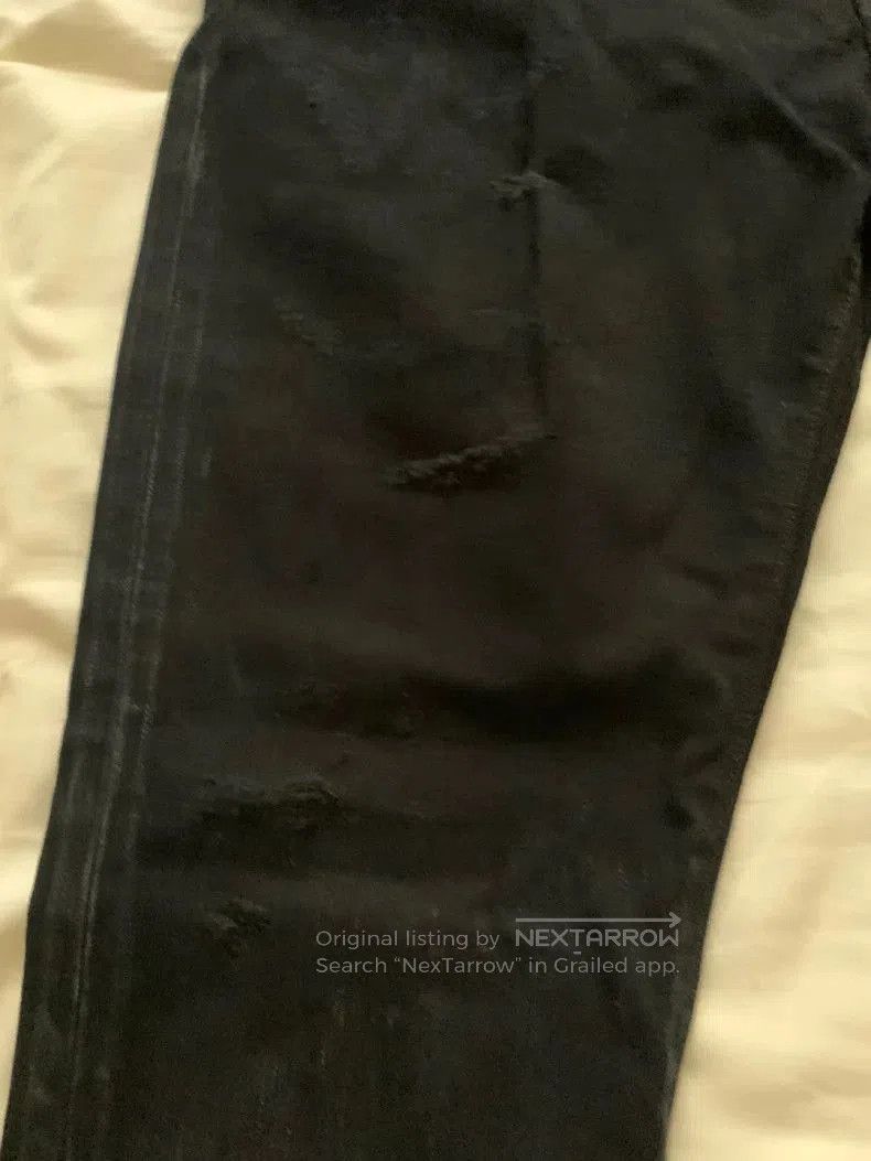 Saint Laurent Paris Saint Laurent Distressed Black Denim Jeans. Size US 33 - 2 Thumbnail