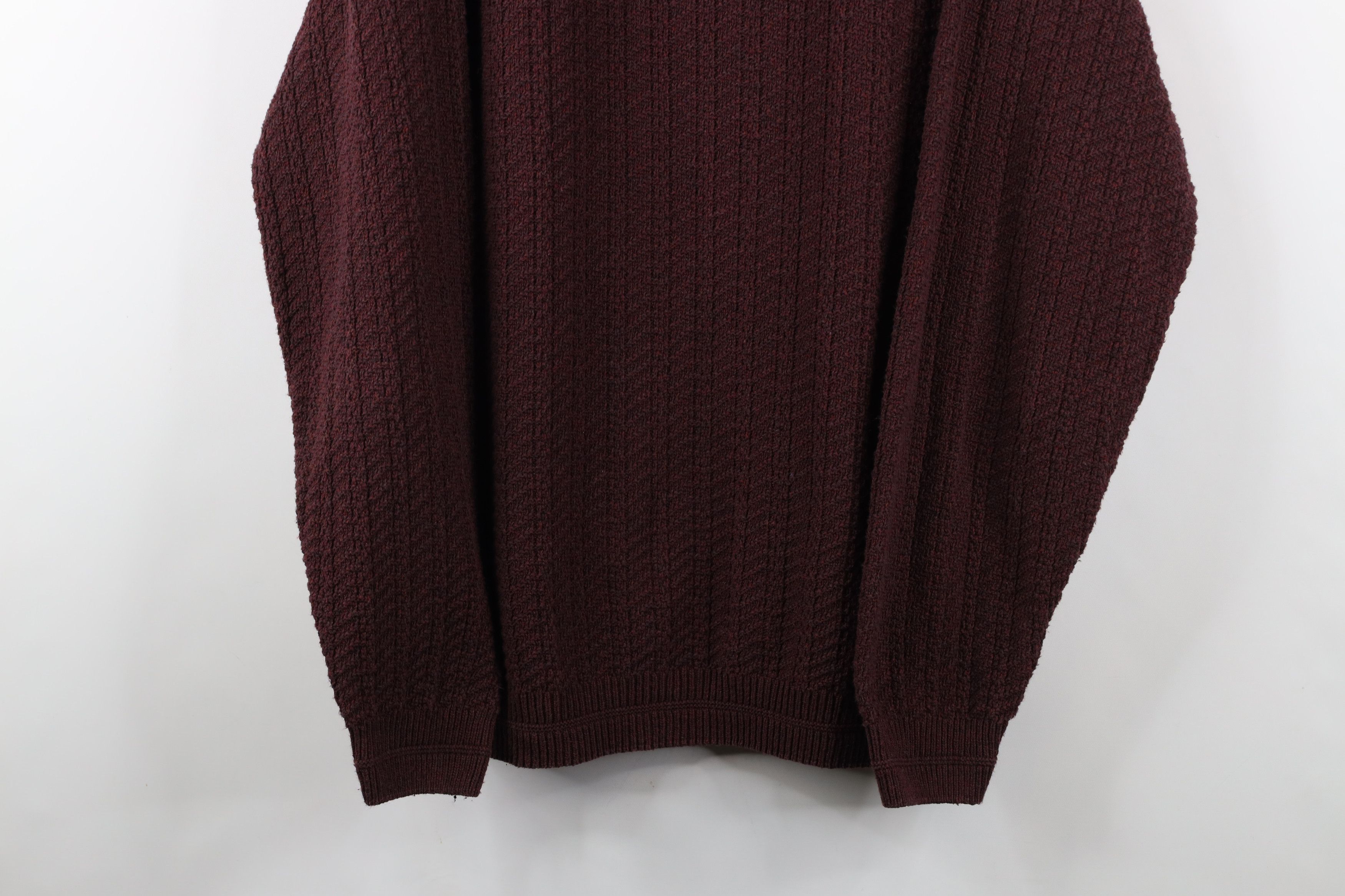 Vintage Vintage 90s Streetwear Hand Framed Knit Crewneck Sweater Red Size US XXL / EU 58 / 5 - 3 Thumbnail