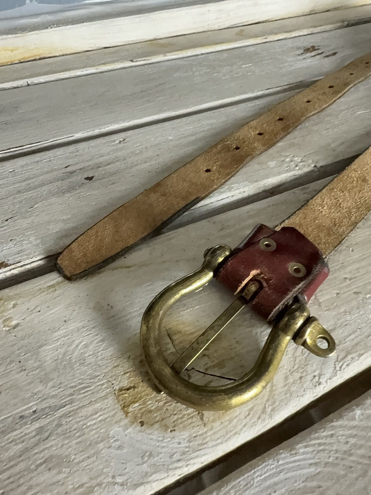Hysteric Glamour × Leather × Vintage Vintage Leather Belt Y2K Cowboy Western Metal Avant Garde Size ONE SIZE - 5 Thumbnail