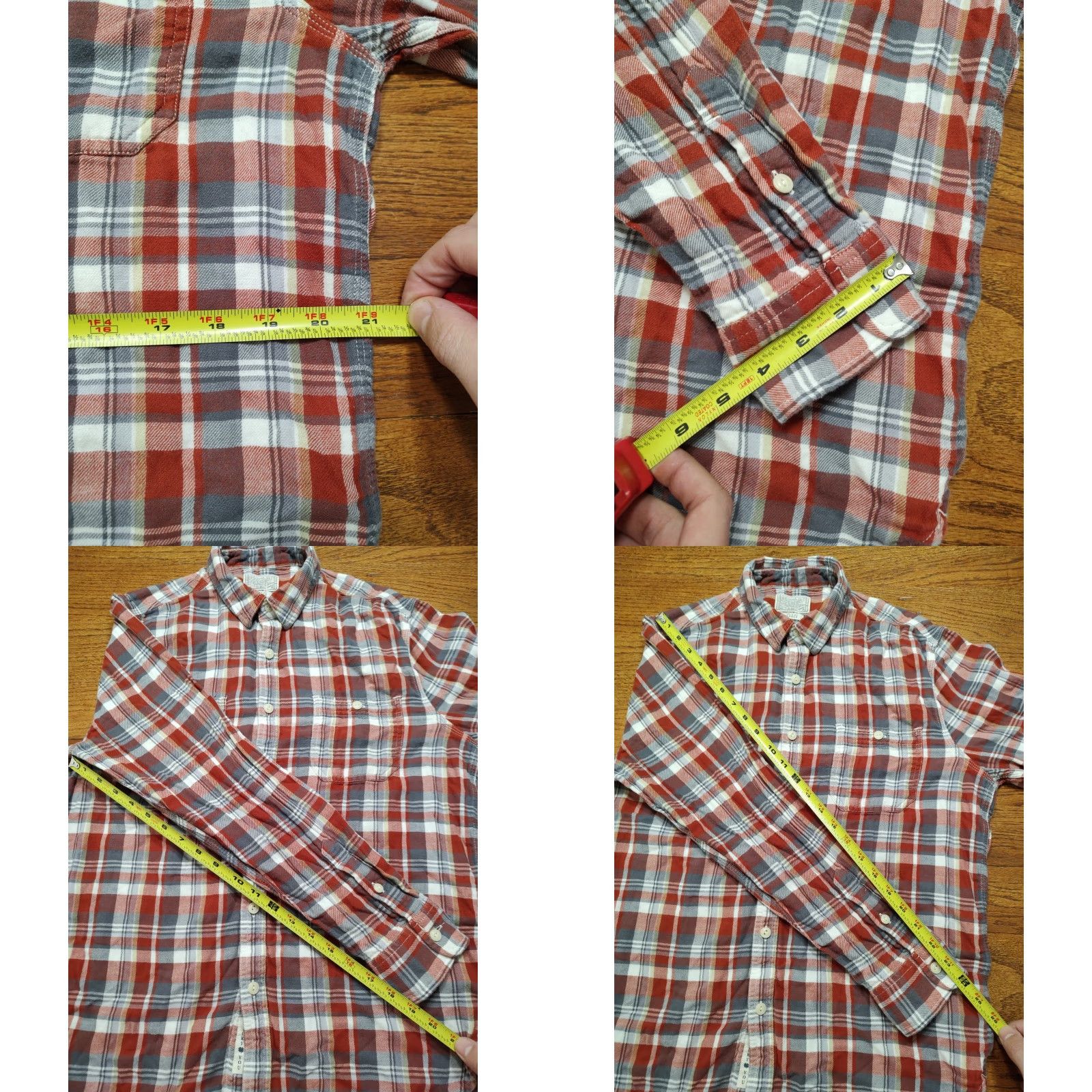 Lucky Brand Lucky Brand Shirt Mens Flannel Red Plaid Long Sleeve Button-Up 44 Chest L Large Classic Western Outdoor Mens Size US L / EU 52-54 / 3 - 8 Thumbnail