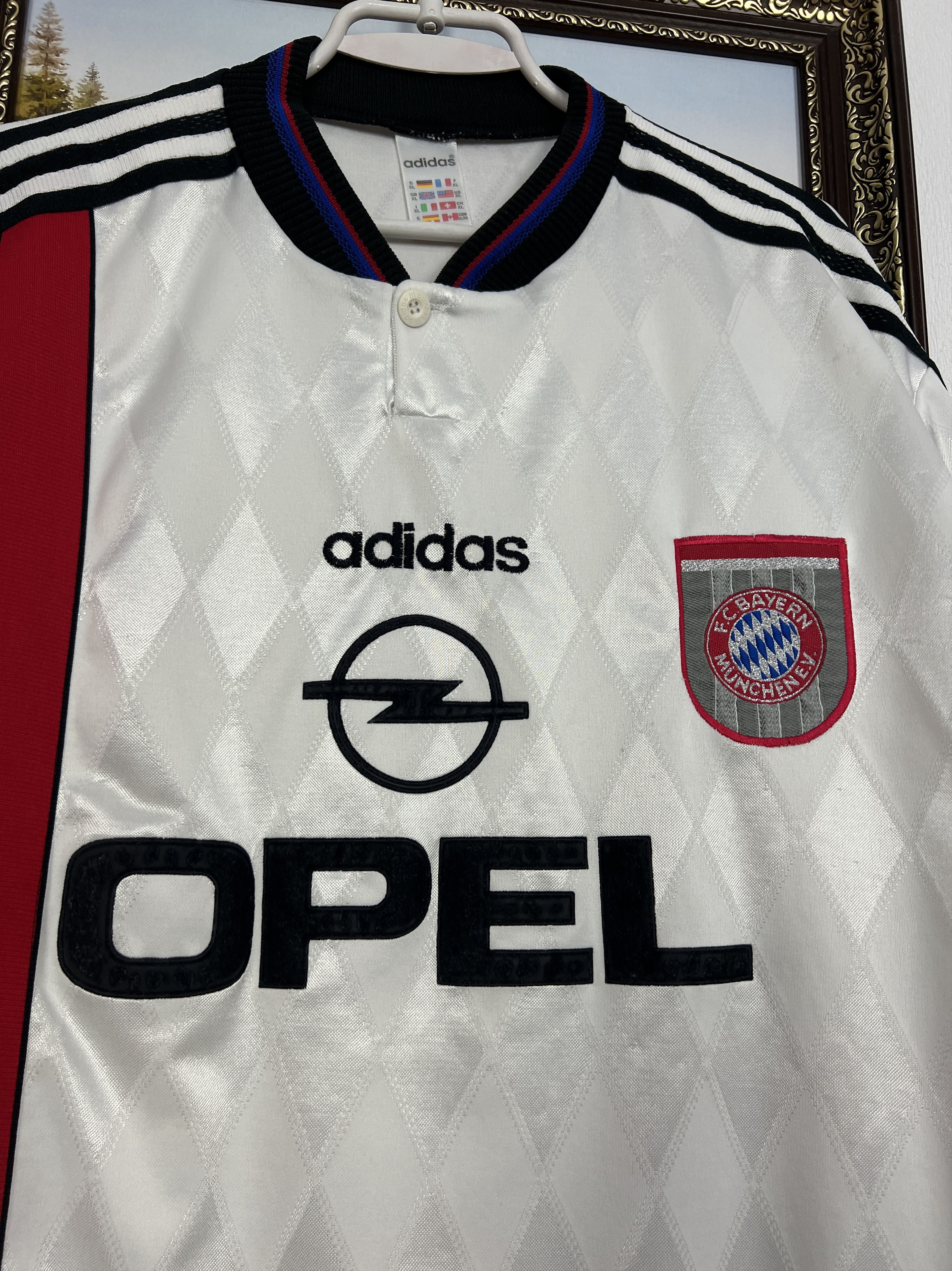 Adidas Bayern Munich Away football shirt 1996 Soccer Jersey Trikot Size US XL / EU 56 / 4 - 3 Thumbnail