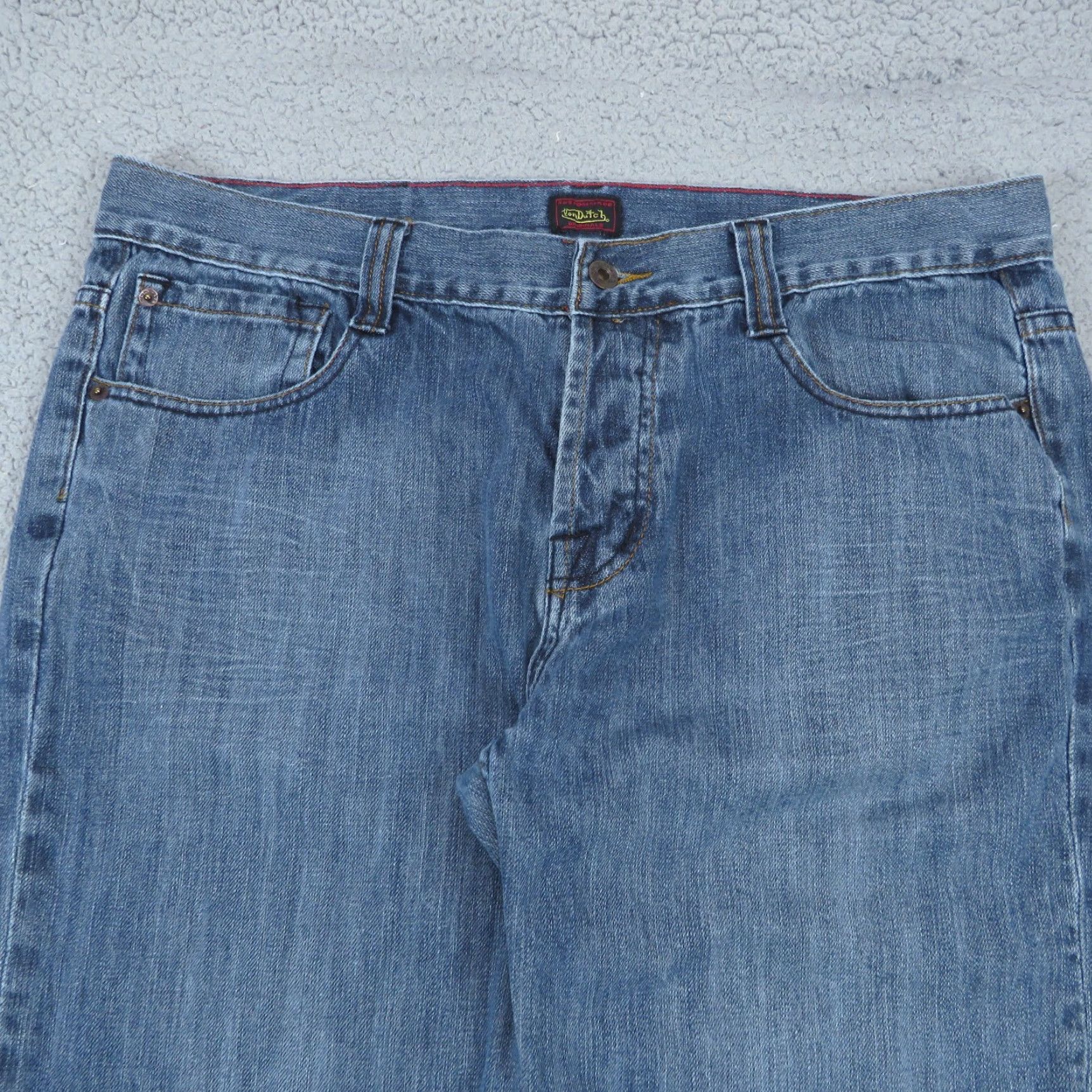 Von Dutch VINTAGE Von Dutch Jeans Mens 36x34 Wide Leg Relaxed Y2K Baggy Blue Button Fly Denim Shirt? Size US 36 / EU 52 - 6 Thumbnail