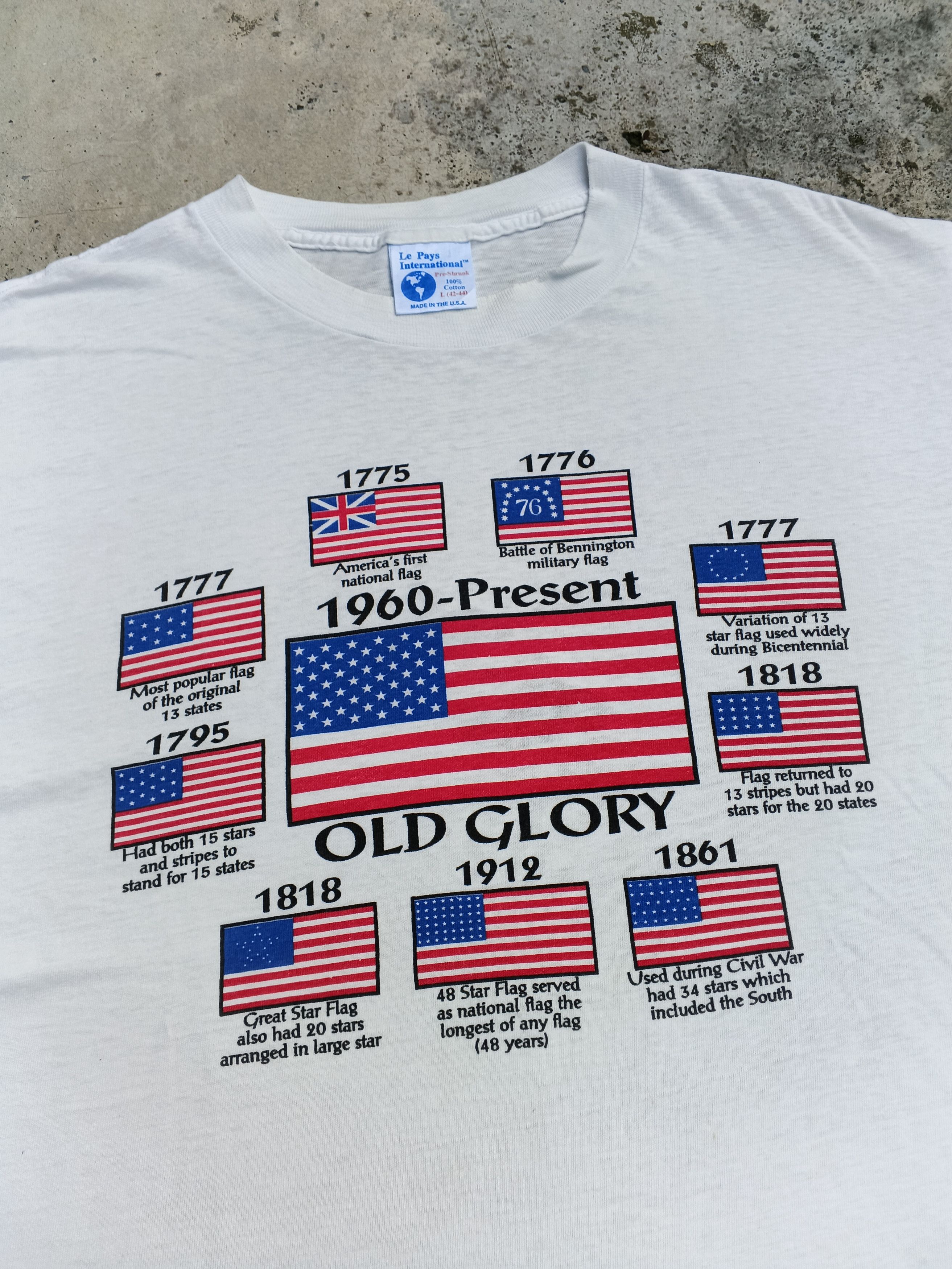 Vintage Vintage Distress 90s Old Glory America's Flag Size L Size US L / EU 52-54 / 3 - 3 Thumbnail