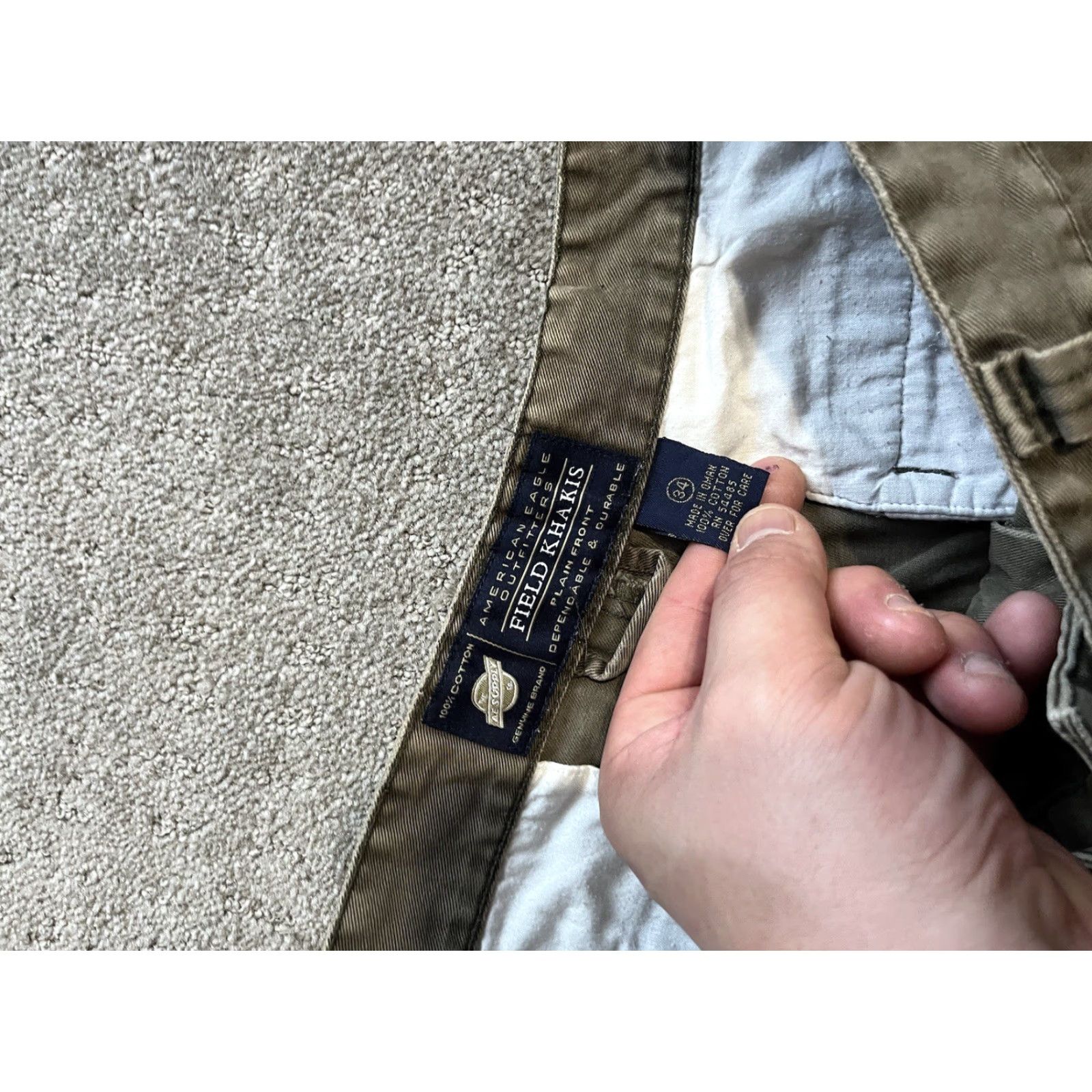 American Eagle Outfitters American Eagle Outfitters Mens Field Khakis Chino Shorts Size 34 Cotton Brown Size US 34 / EU 50 - 5 Thumbnail