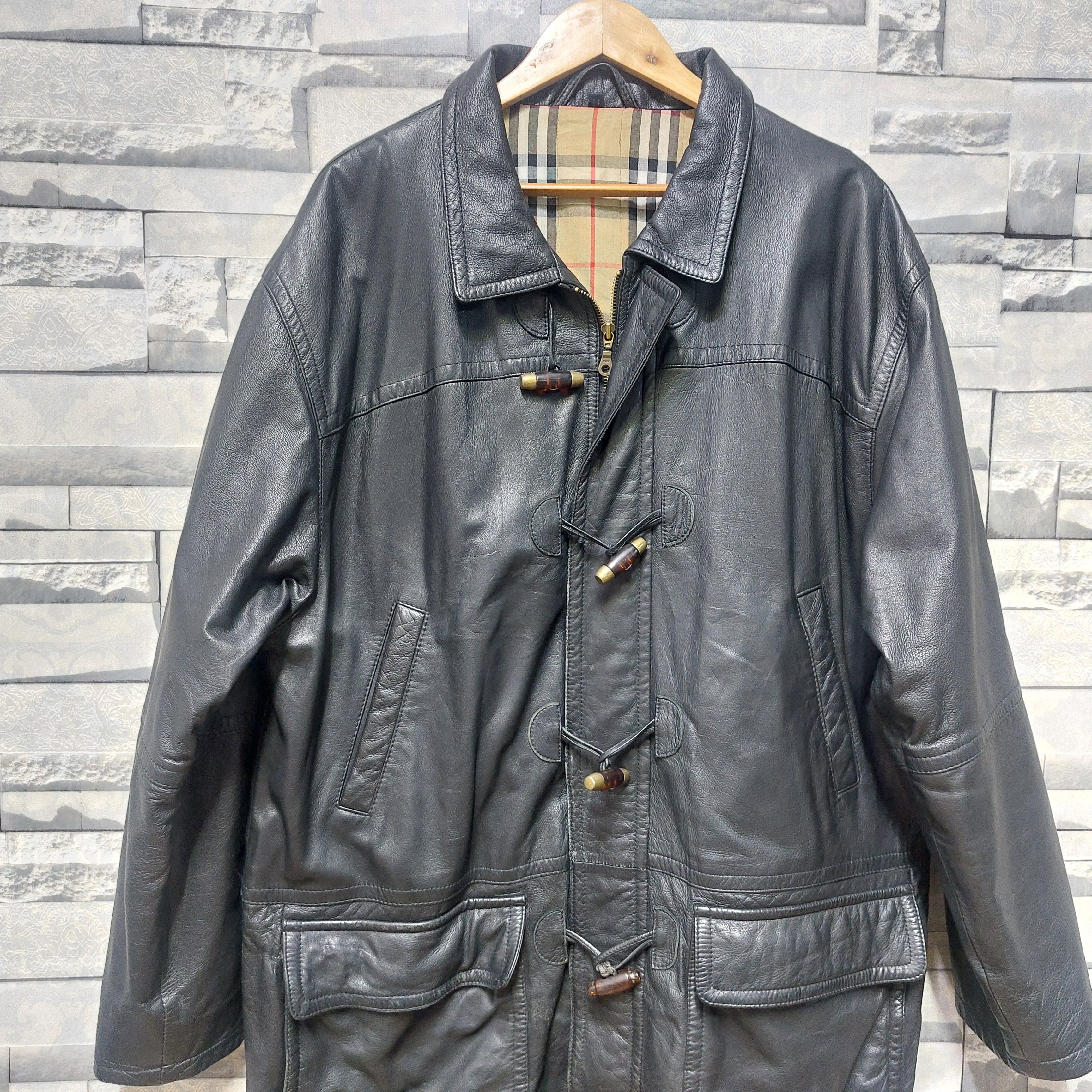 Burberry Burberry Leather Jacket Size US XL / EU 56 / 4 - 2 Thumbnail