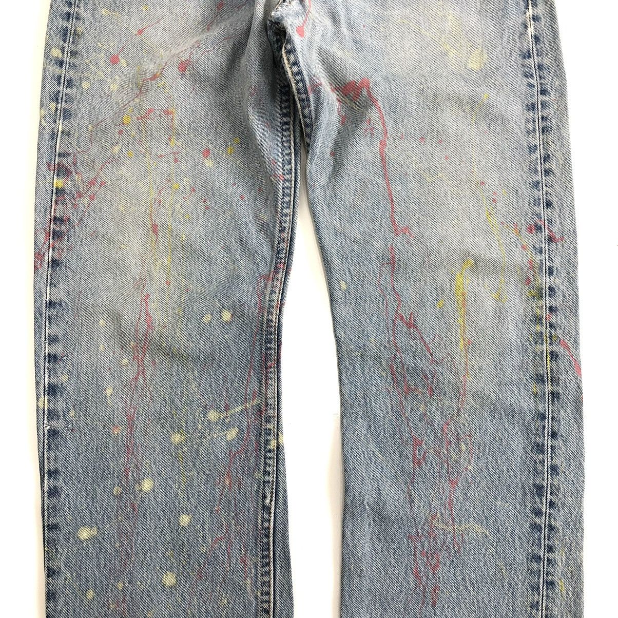Levi's × Levi's Vintage Clothing Vintage 90s Levis 501XX Paint Splattered Jeans Size US 31 - 5 Thumbnail