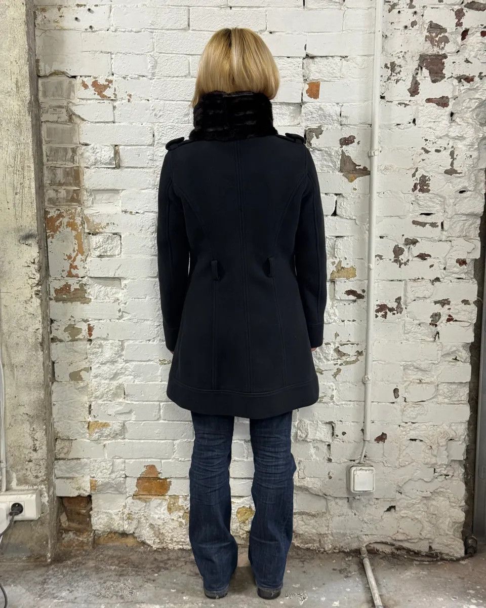 Emporio Armani AW2009 Emporio Armani Fur Collar Black Long Coat Size S / US 4 / IT 40 - 2 Thumbnail