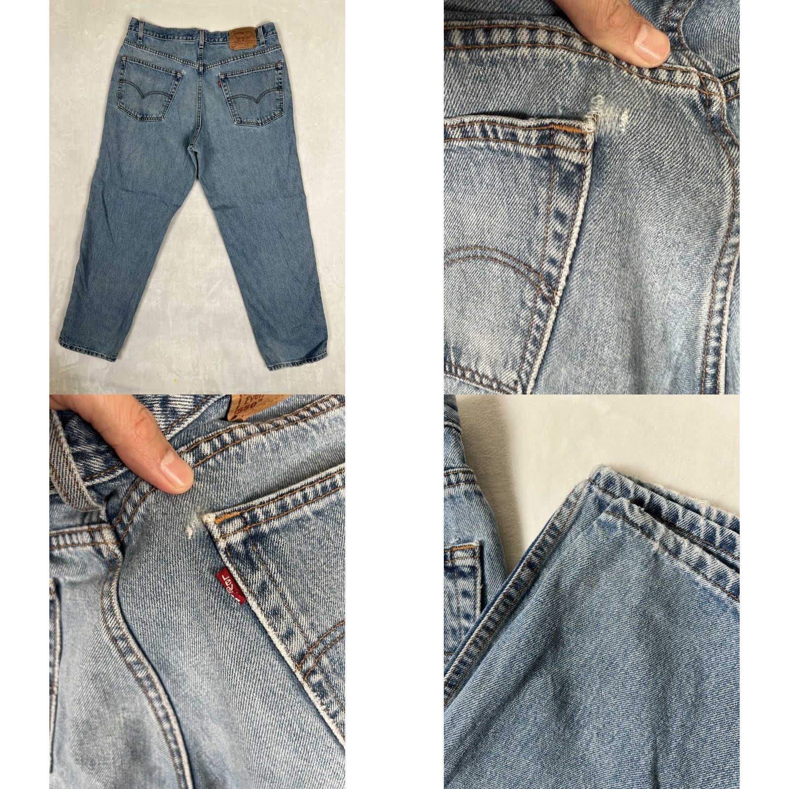 Levi's VINTAGE Levi's 550 Jeans Men 36x30 Blue Medium Wash Relaxed Tapered Denim 5-Pocket Mexico Made Mens Brands Levi's 500 Series 90s Size US 36 / EU 52 - 8 Thumbnail