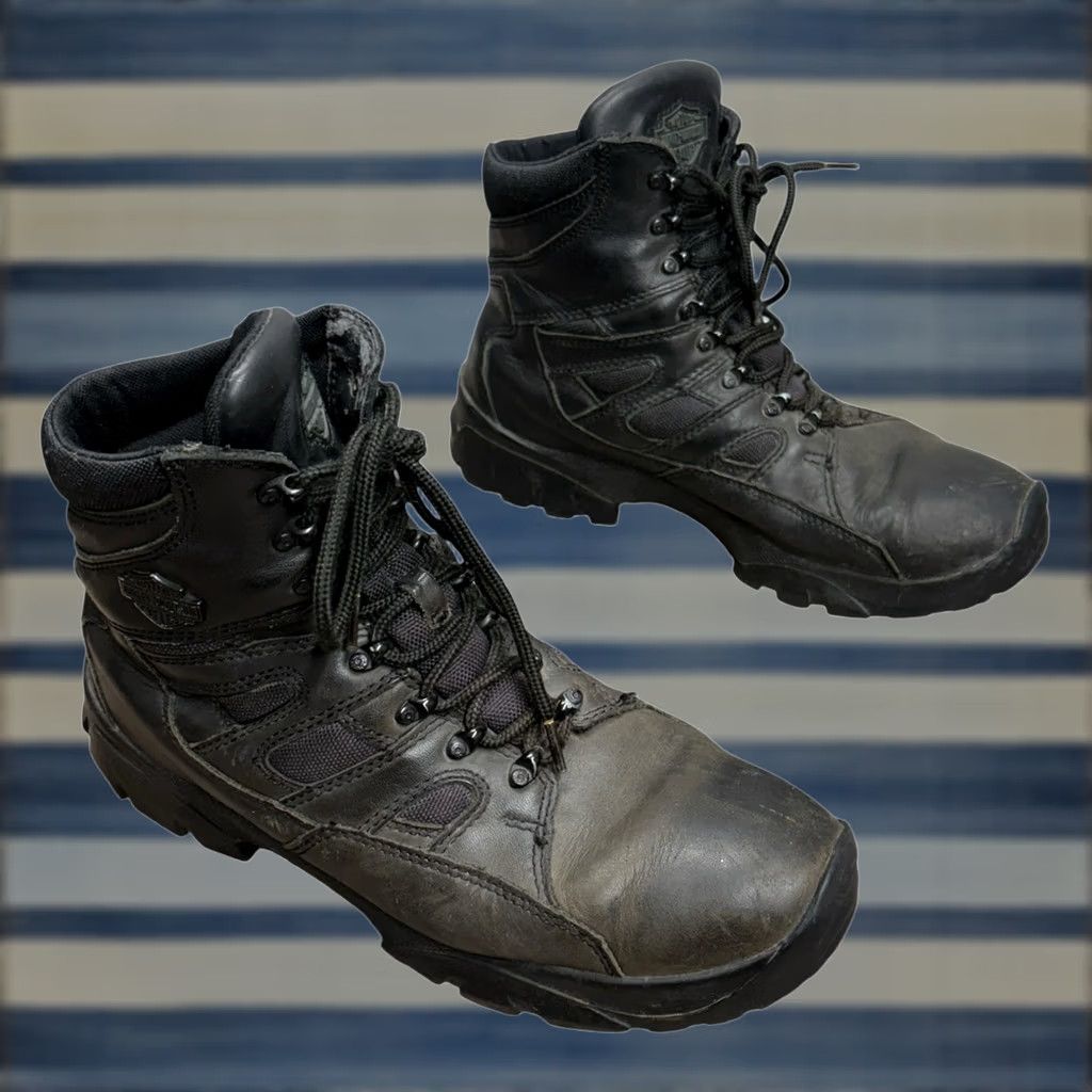 Harley Davidson HARLEY-DAVIDSON HD ANDY Boots Men 10.5 M Black Lace Up Rubber Sole Motorcycle Waterproof Comfort Slip Resistant Leather Vintage: No Size US 10 / EU 43 - 1 Thumbnail