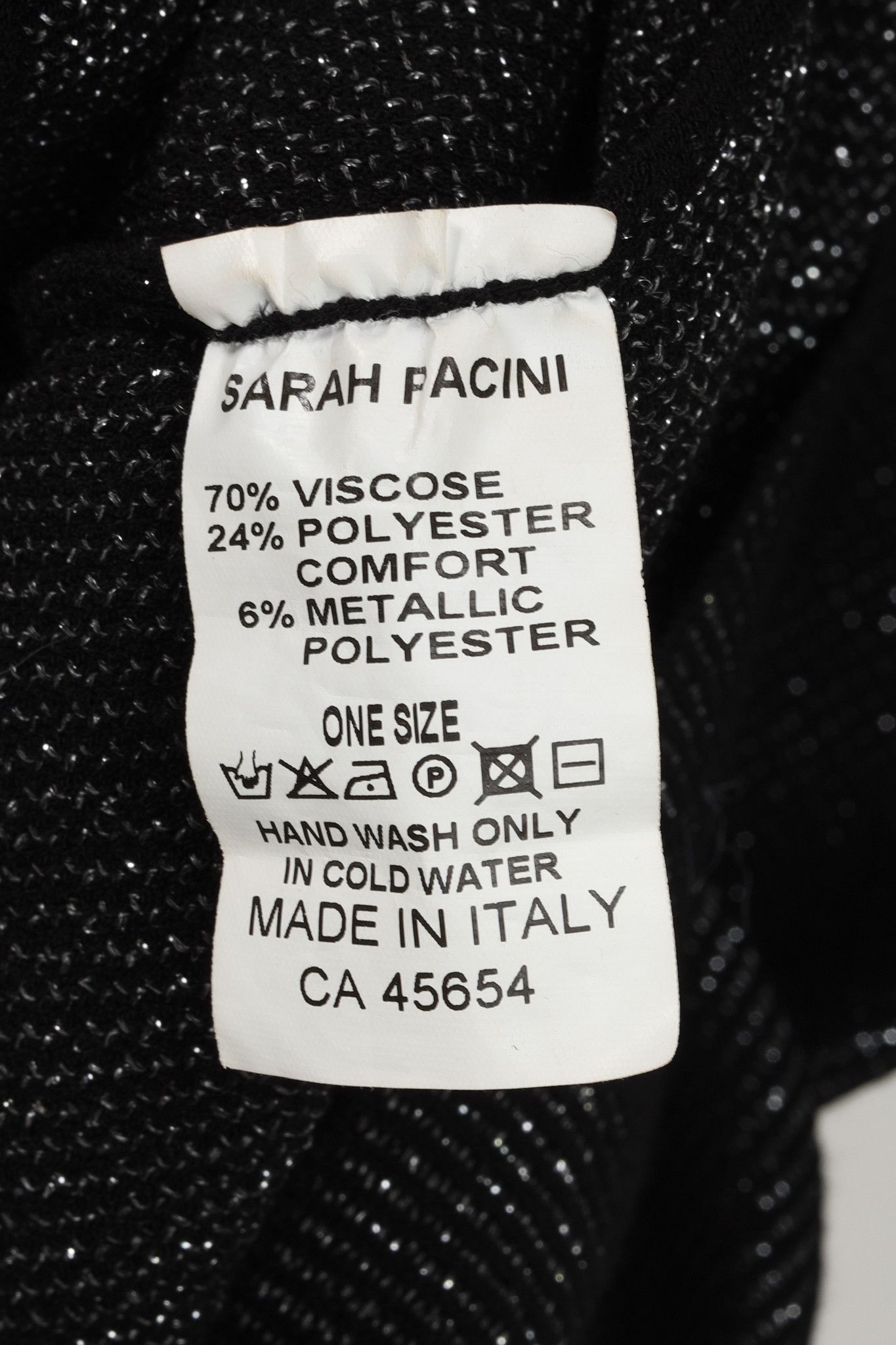 Sarah Pacini Sarah Pacini Black Metallic Knit Cap-Sleeve Tunic Size ONE SIZE - 8 Thumbnail