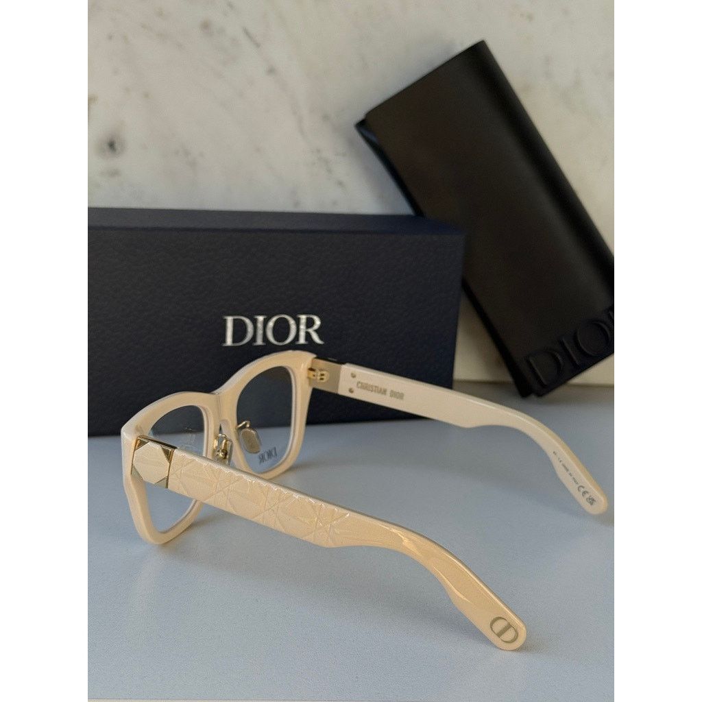 Dior NEW Dior Lady 95.22O S1F Eyeglasses Frames in Ivory White Size ONE SIZE - 7 Thumbnail