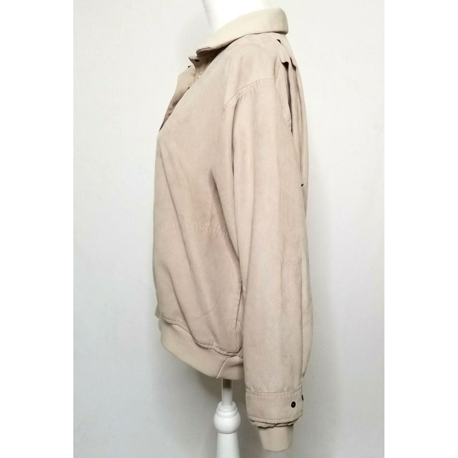 Vintage Zero Restriction Womens Jacket Polysuede Beige L/S M Pullover Casual Size M / US 6-8 / IT 42-44 - 2 Thumbnail