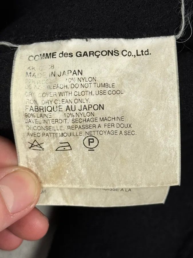 Comme des Garcons AW2003 Comme des Garçons Homme Plus Black Wool Officer Coat Size US L / EU 52-54 / 3 - 11 Thumbnail