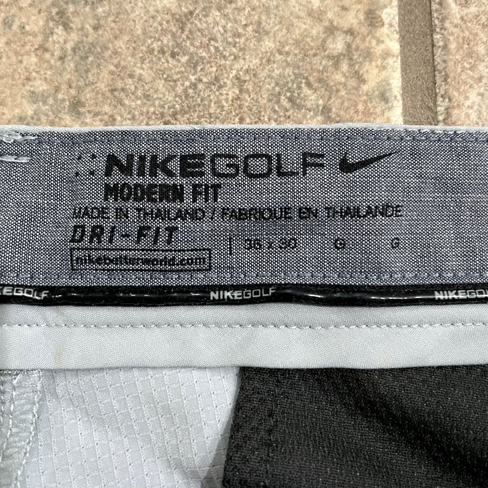 Vintage NikeGolf modern fit Dri-Fit gray pants Mens 36x30 Shirt? Size US 36 / EU 52 - 4 Thumbnail