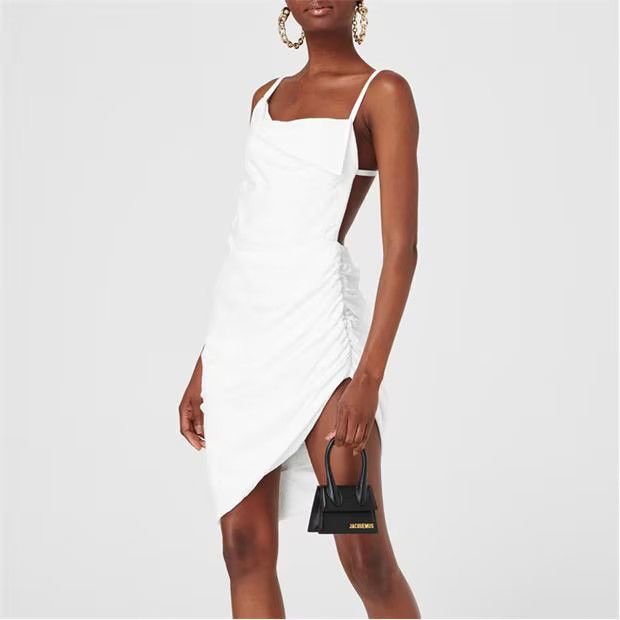 Jacquemus o1g2r1mq1024 Mini Dress in White Size M / US 6-8 / IT 42-44 - 4 Thumbnail