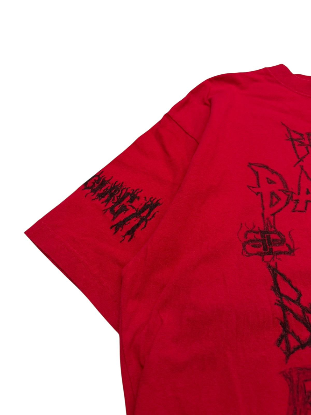 Balenciaga Tattoo DIY Metal Tee Shirt Red Size US S / EU 44-46 / 1 - 4 Thumbnail