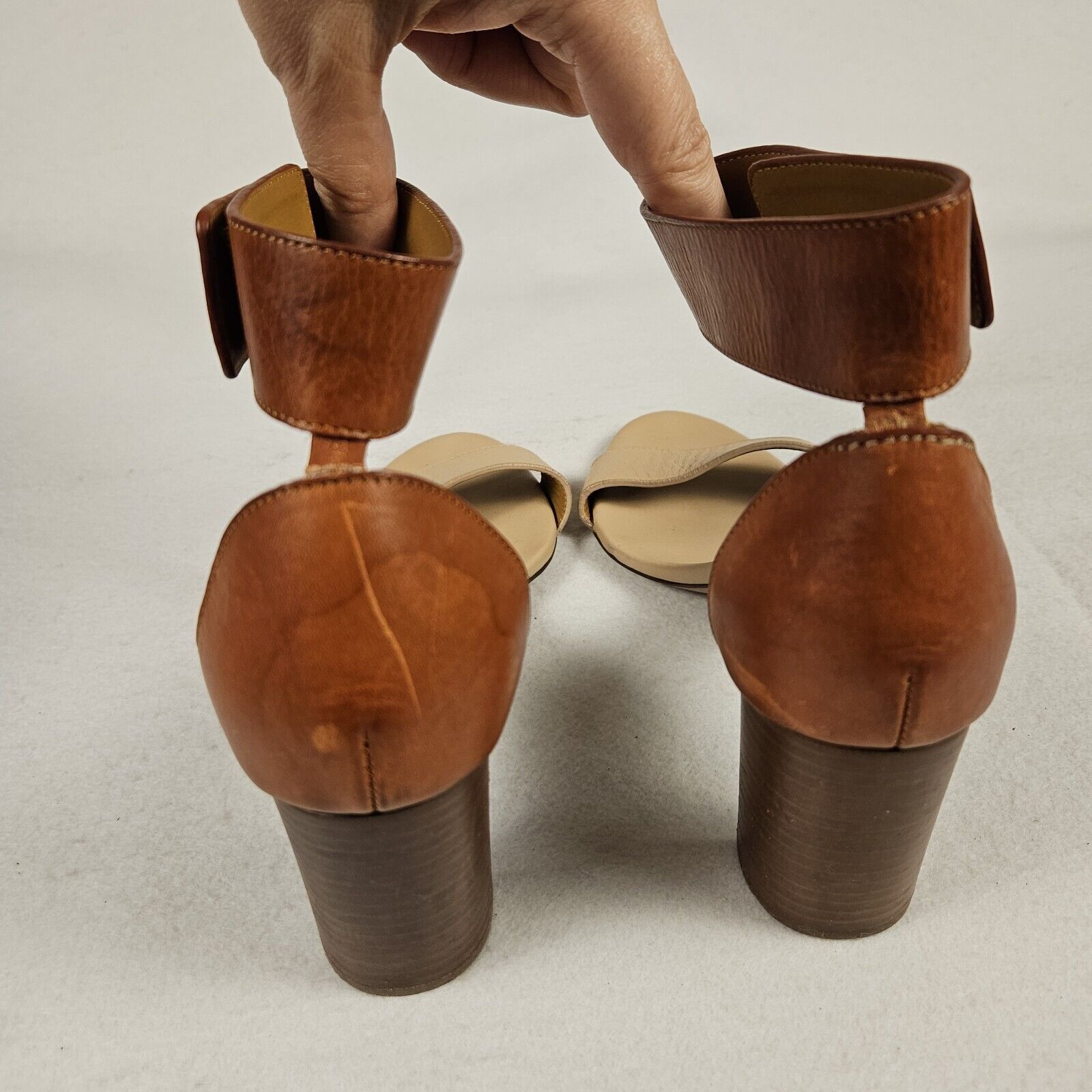 Chloe Chloe Gala Sandals Block Heels Open Toe Ankle Strap Leather Size US 6.5 / IT 36.5 - 12 Thumbnail