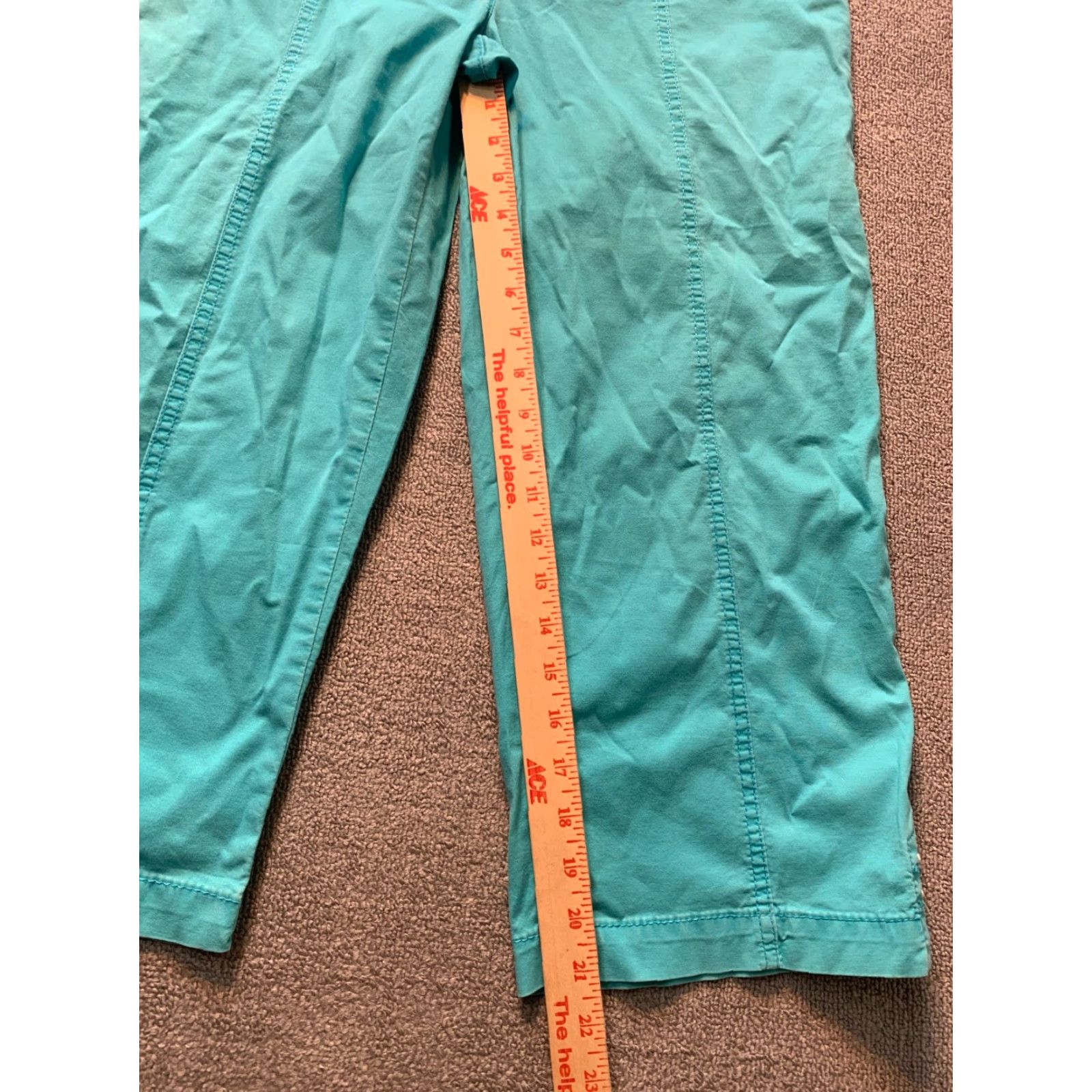 JM Collection JM Collection Blue Pants Size 10 Womens Petite Straight Pants Women Size 32" / US 10 / IT 46 - 2 Thumbnail