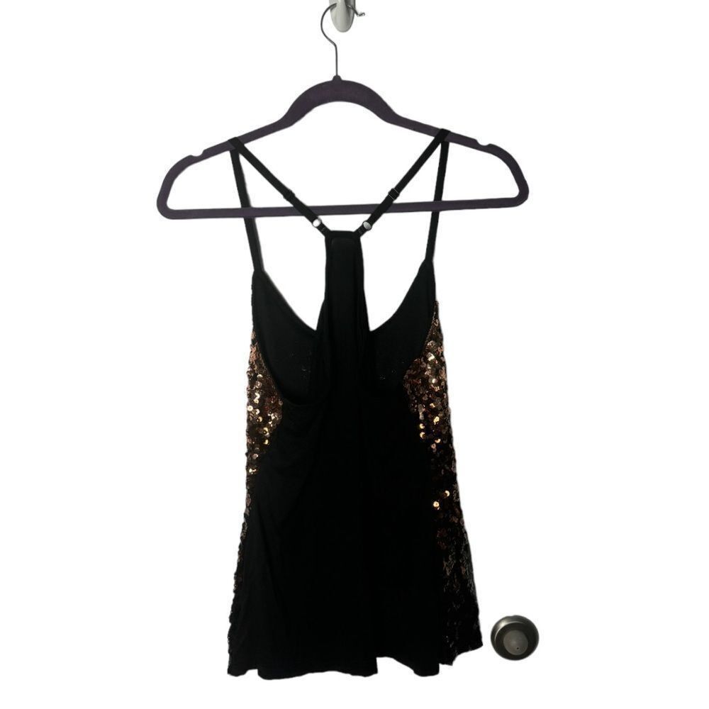 Other Maner Black & Gold Sequin Tank Top Sz S Adjustable Straps Size S / US 4 / IT 40 - 3 Thumbnail