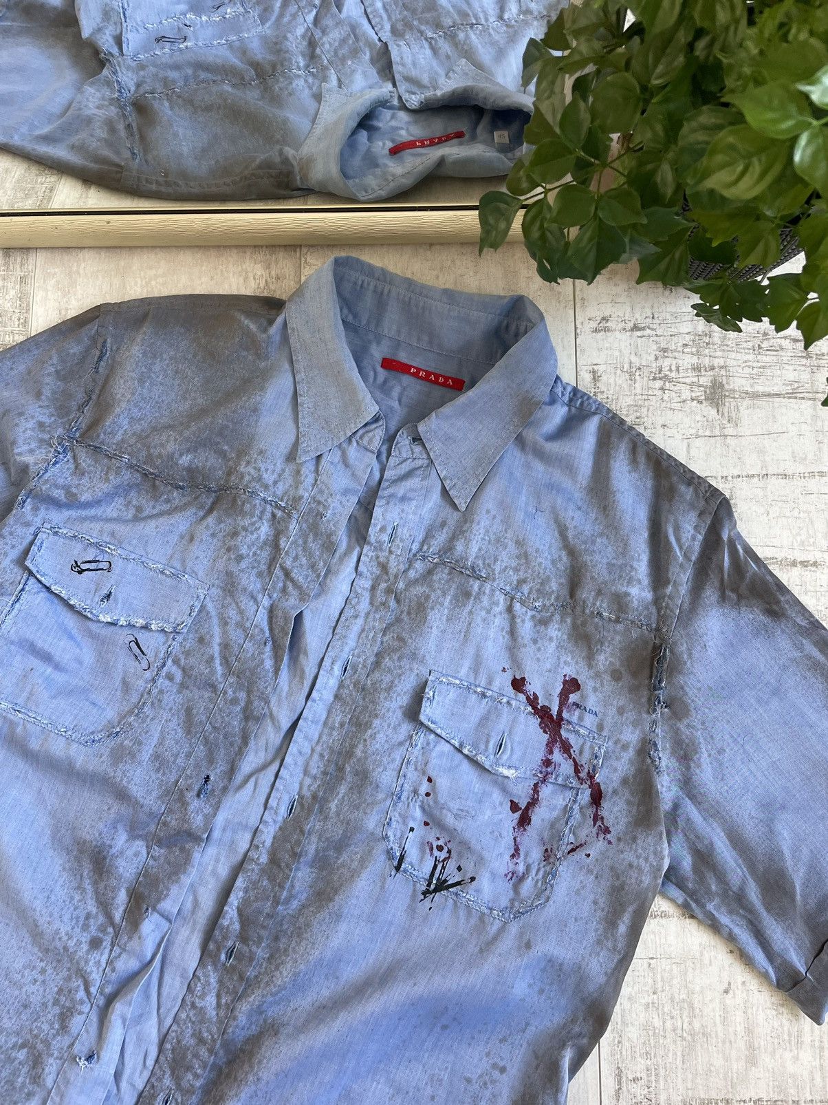Prada × Vintage 💥RARE💥Prada Vintage Shirts Button Up Archive/Custom Tablet Size US M / EU 48-50 / 2 - 2 Thumbnail