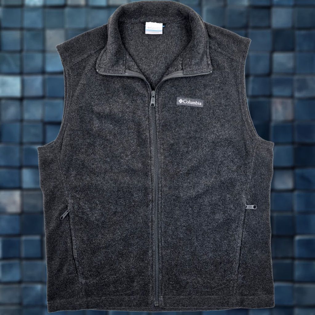 Vintage Columbia Vest Men M Gray Full Zip Mock Neck Fleece Outdoor EUC Outdoor - Columbia Vest Men M Gray Full Zip Mock Neck Fleece Outdoor EUC Size US M / EU 48-50 / 2 - 1 Thumbnail
