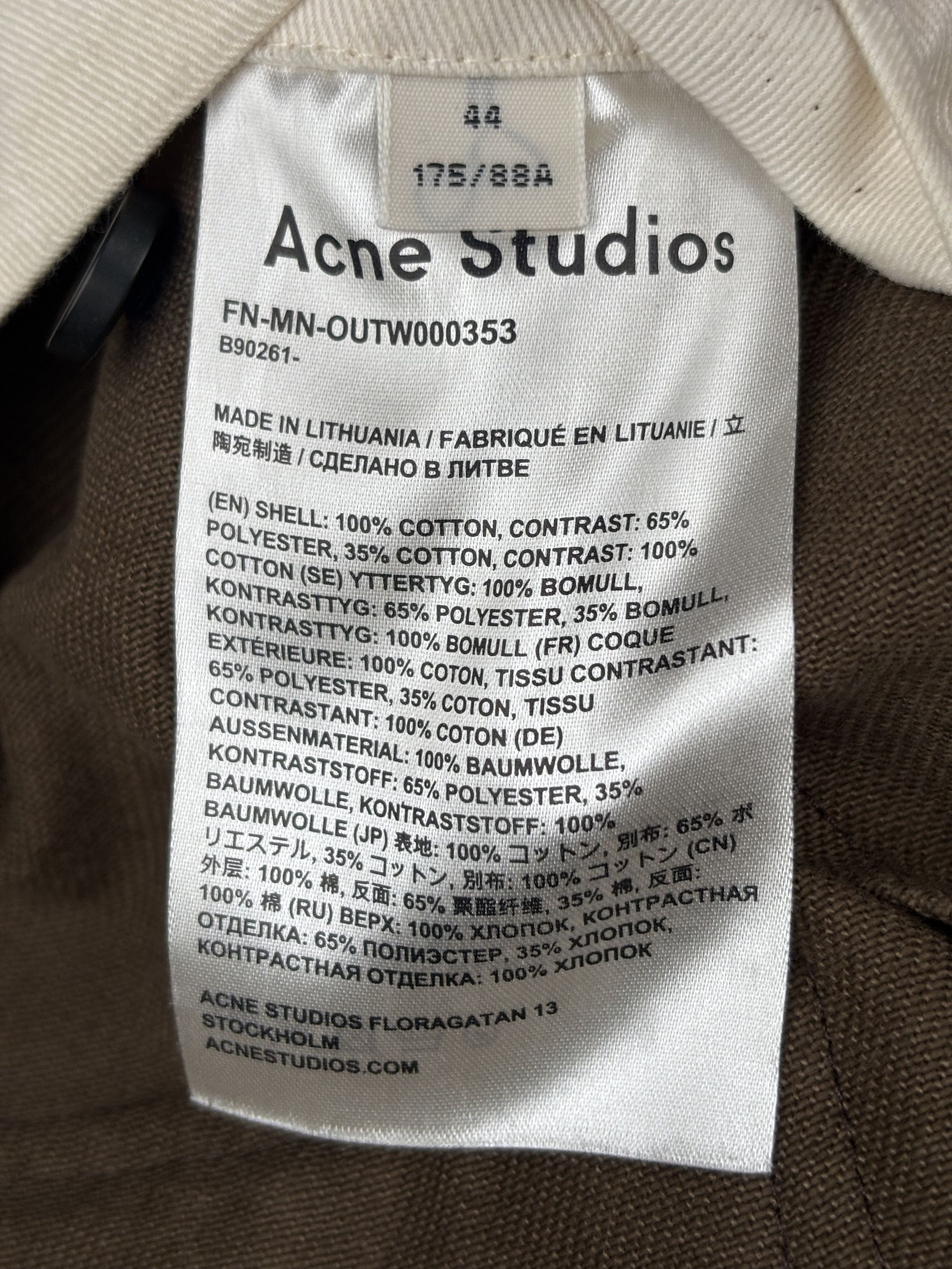Acne Studios Acne Studios Chore Twill Jacket in brown Size US M / EU 48-50 / 2 - 9 Thumbnail
