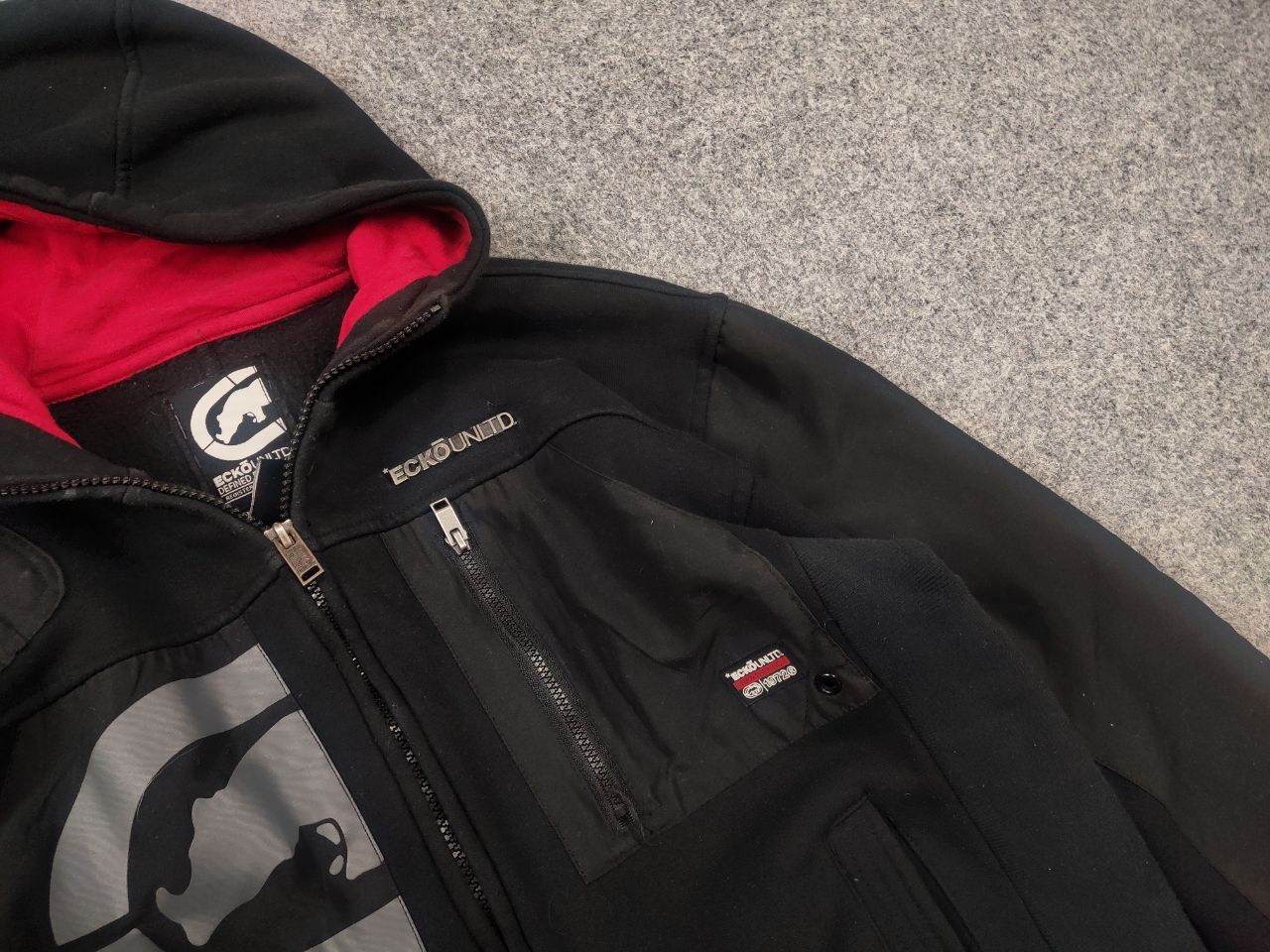Ecko Unltd. Vintage Ecko Unltd Big Logo Baggy Hip Hop Zip Hoodie Rap Y2K Size US S / EU 44-46 / 1 - 6 Thumbnail