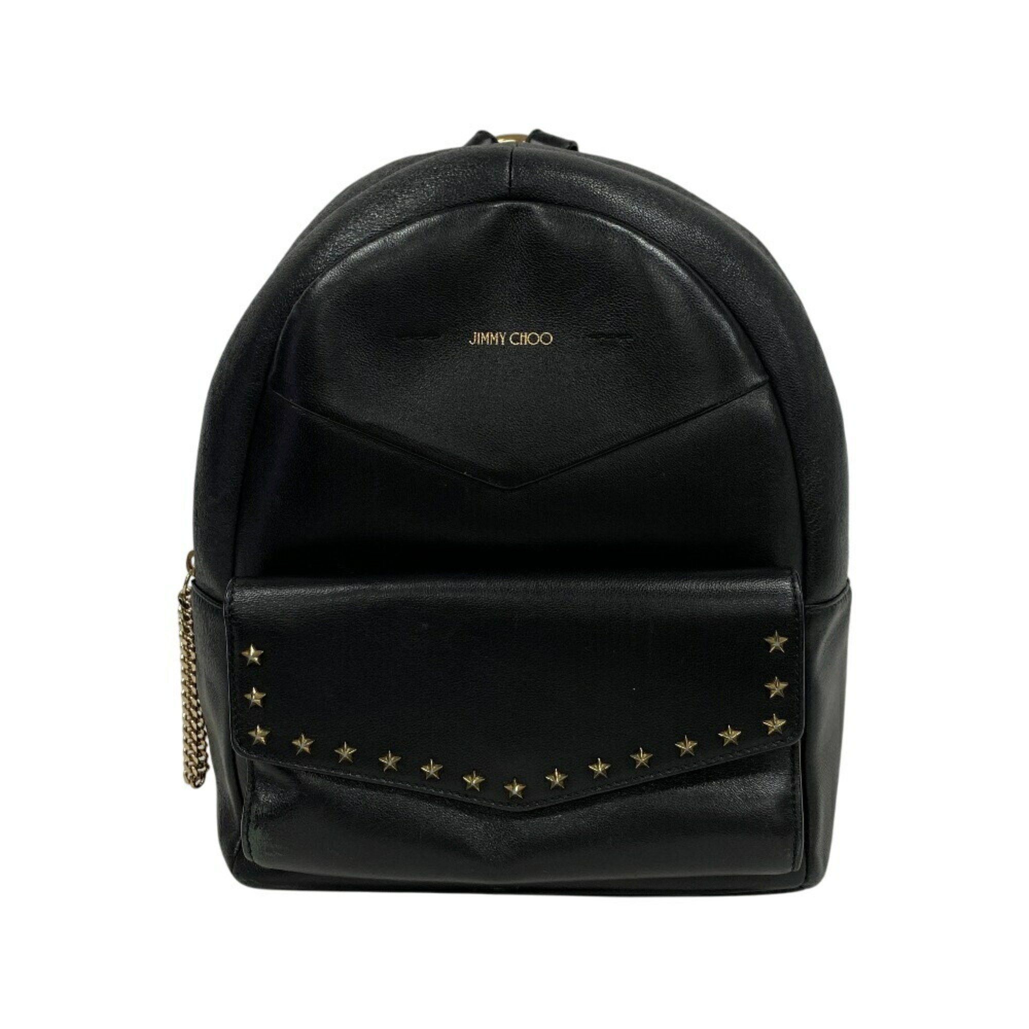 Jimmy Choo Jimmy Choo Backpack Star Studs Daypack Bag Rucksack Black Women's Size ONE SIZE - 1 Thumbnail