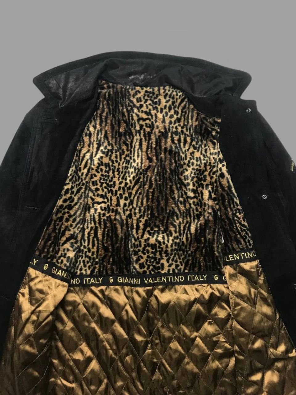 Gianni Valentino × Leather × Valentino Gianni Valentino Leopard Lined Pigskin Suede Coat Size ONE SIZE - 10 Thumbnail