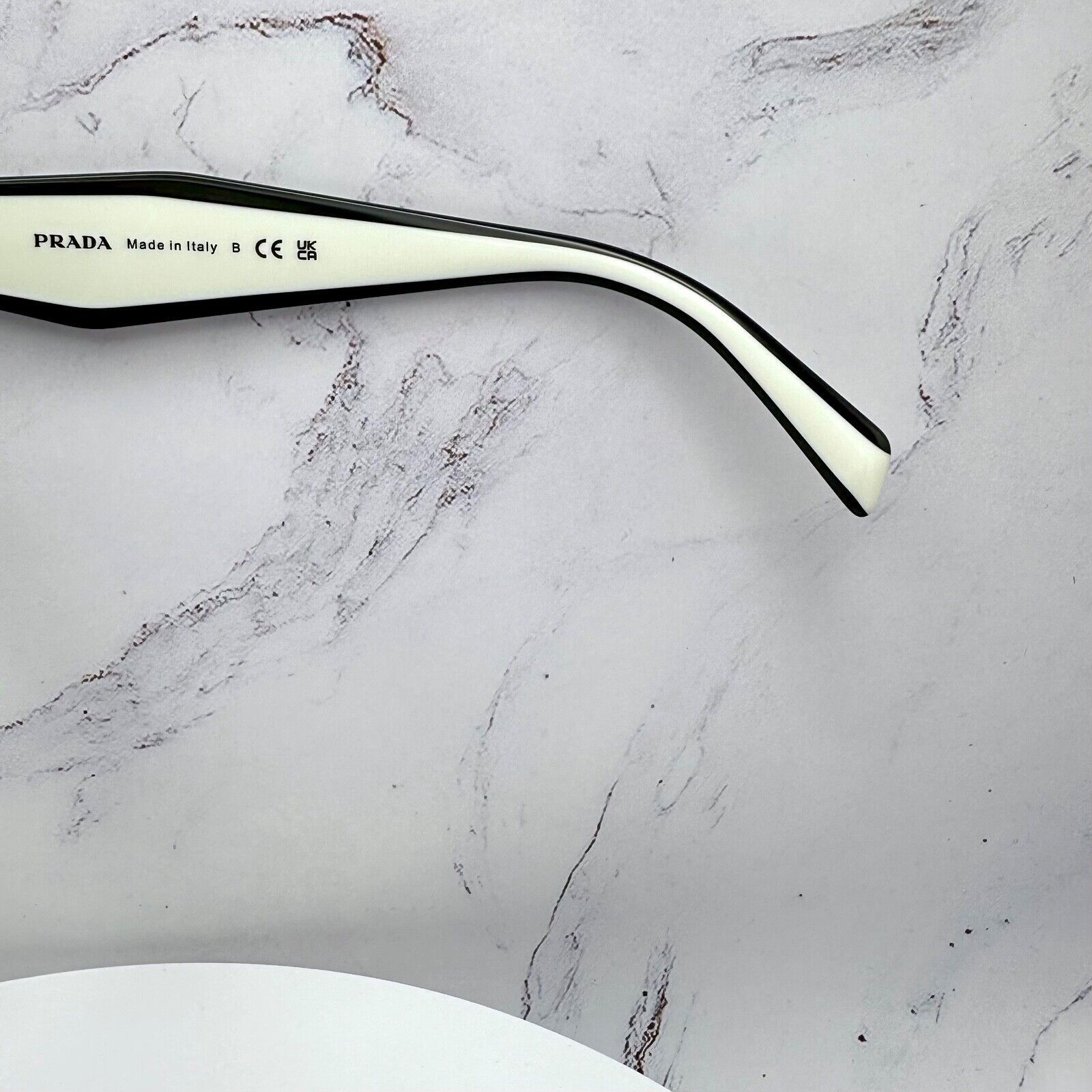 Prada New Prada Sunglasses Womens Black White Symbole Logo Size ONE SIZE - 9 Thumbnail