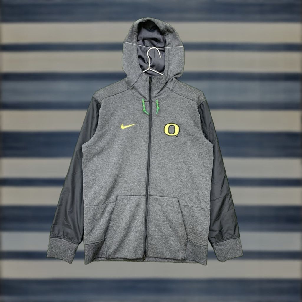 Nike VINTAGE Nike Jacket Mens Medium Oregon Ducks Team Issued Tech Fleece Black Hoodie Y2K Size US M / EU 48-50 / 2 - 1 Thumbnail