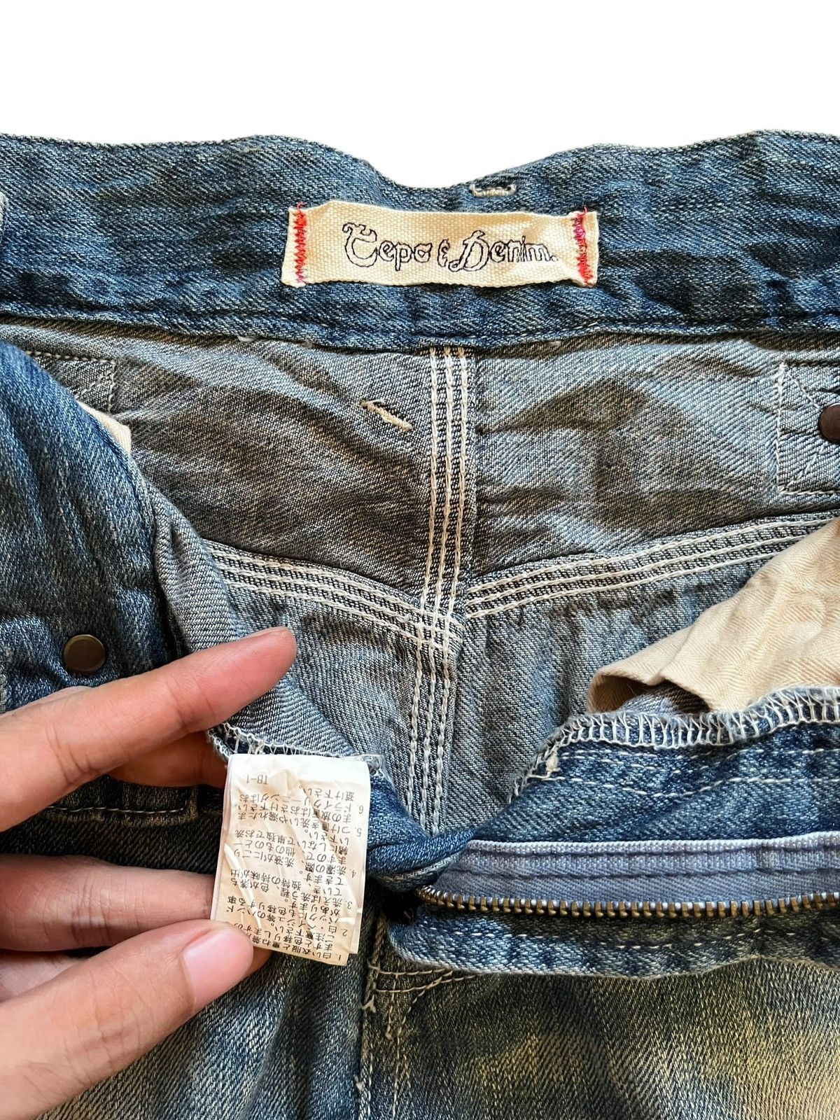 Japanese Brand Vintage Japanese Cepo Buckle Back Baggy Carpenter Jeans Size US 29 - 14 Thumbnail
