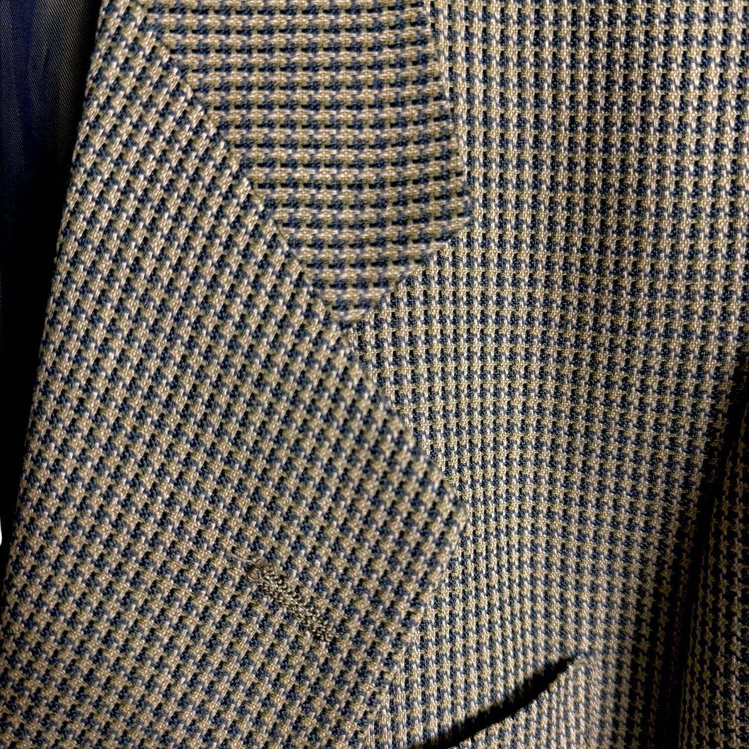 Pierre Cardin Vtg Pierre Cardin Brown & Green Houndstooth Men's Blazer 44R Size 44R - 3 Thumbnail
