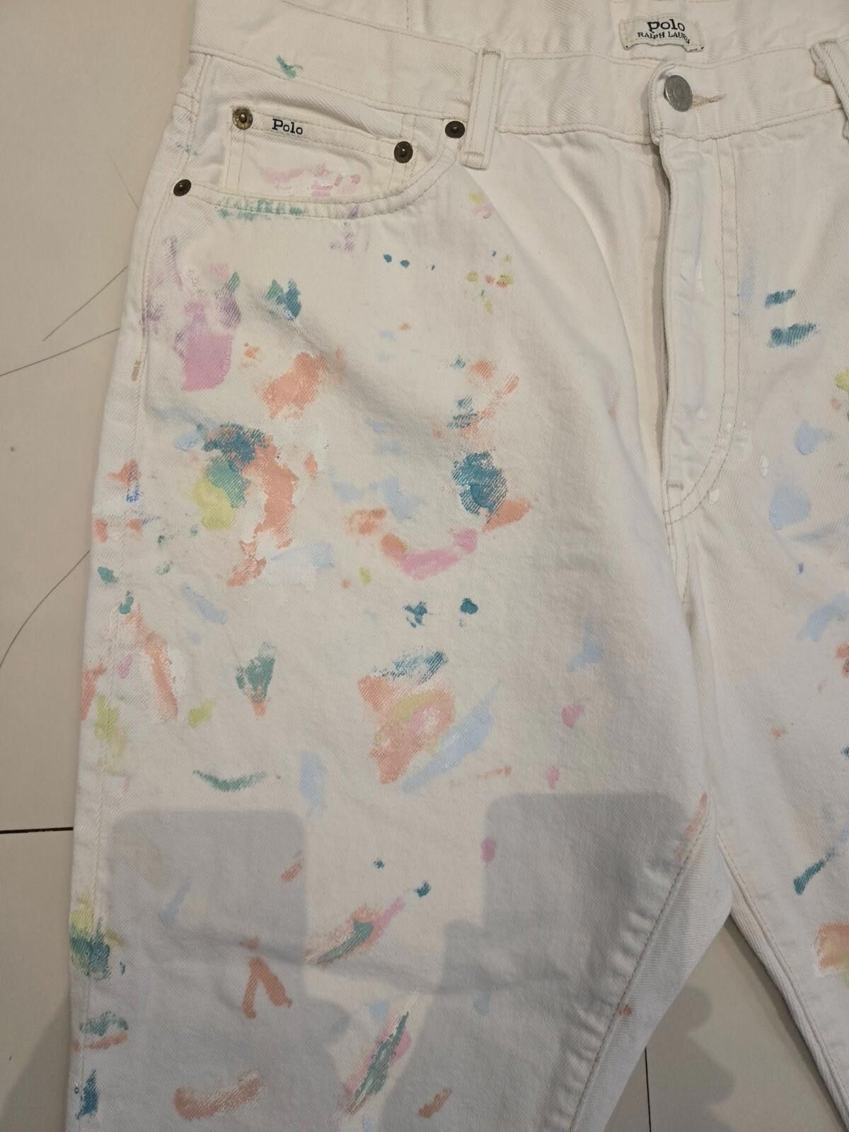 Polo Ralph Lauren Polo Ralph Lauren Avery Paint Splatter White Artist Jeans Size US 32 / EU 48 - 3 Thumbnail