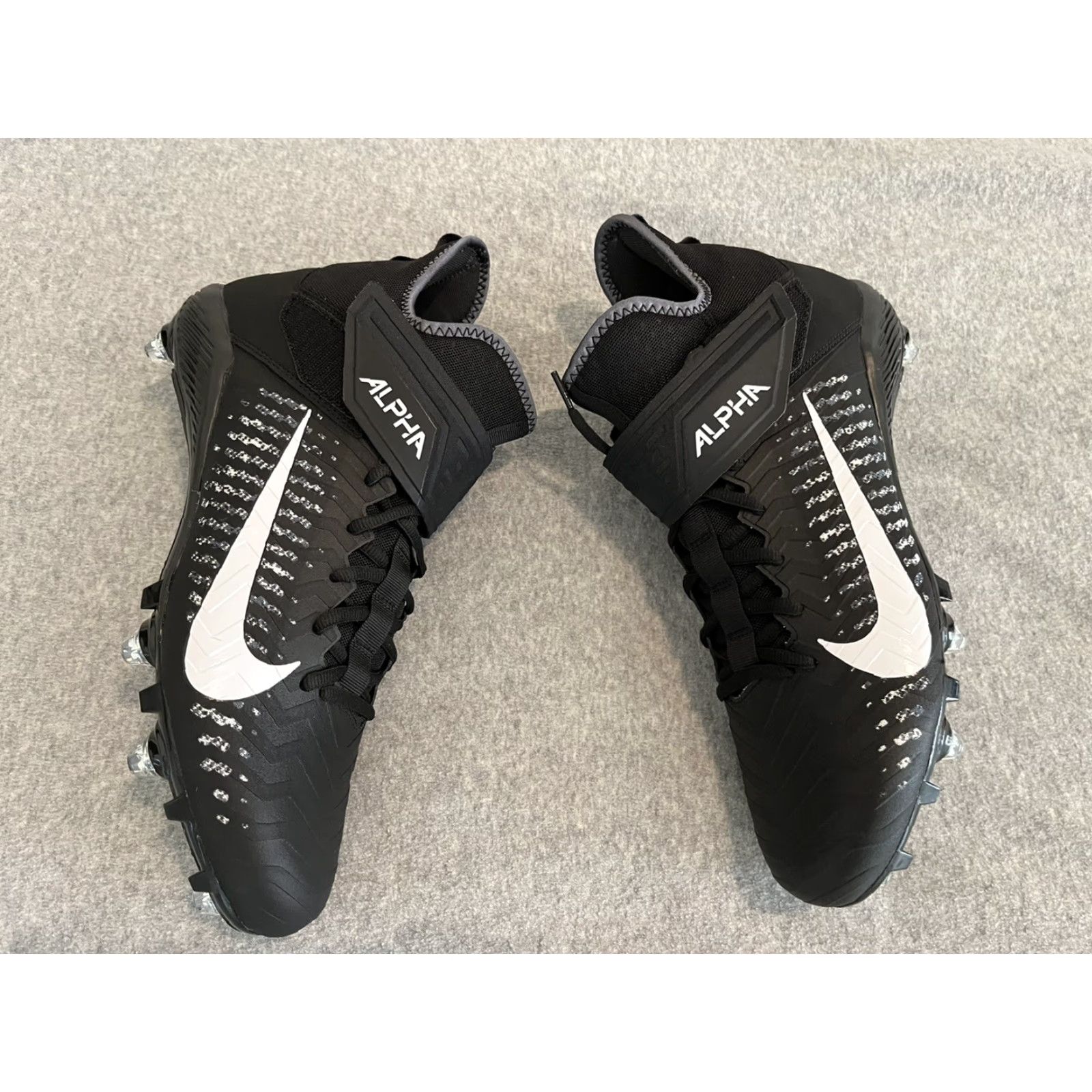 Nike Nike Alpha Menace Pro 2 Football Cleats Men Size 12.5 Black CK4277-001 Size US 13 / EU 46 - 4 Thumbnail