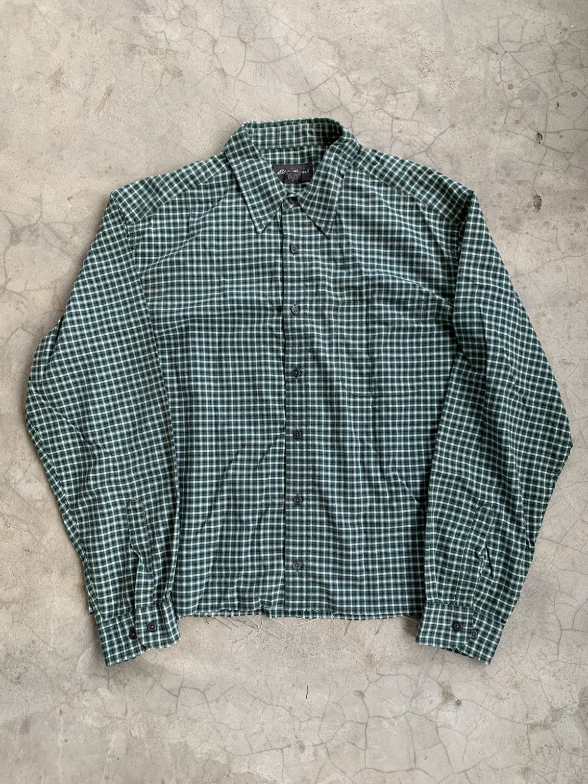 Vintage Cropped button up shirt flannel ediebauer boxy Size US L / EU 52-54 / 3 - 2 Thumbnail