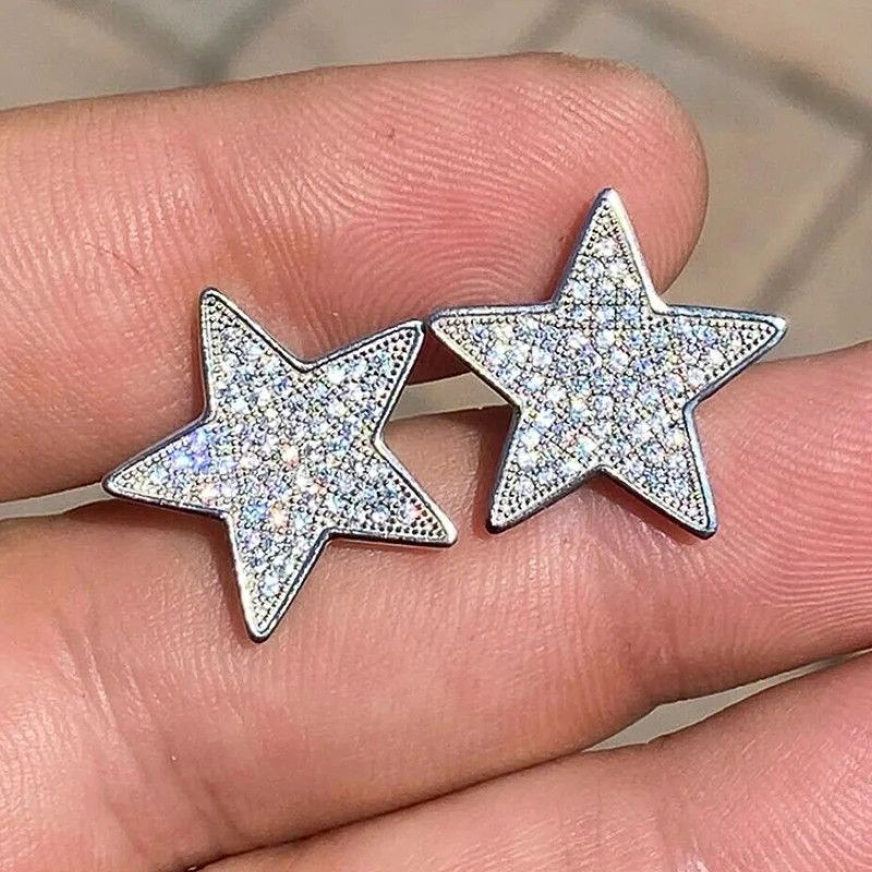 Other Chic Bling Bling Five-Pointed Star Earrings Size ONE SIZE - 2 Thumbnail
