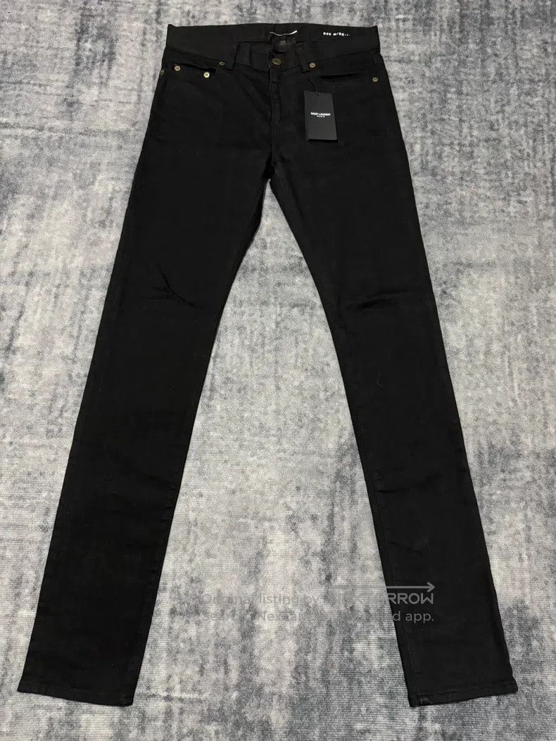 Saint Laurent Paris Saint Laurent Paris Stretch Black Basic Denim Jeans Size US 29 - 1 Thumbnail