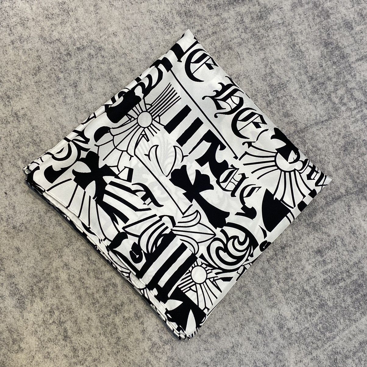 Chrome Hearts Chrome Hearts CH All over Print Silk Scarf black/white Size ONE SIZE - 4 Thumbnail