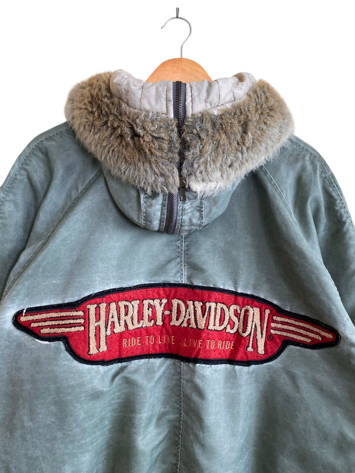 Harley Davidson Very Rare Vintage Harley Davidson N2-B Fur Jacket 1990s Size US L / EU 52-54 / 3 - 5 Thumbnail