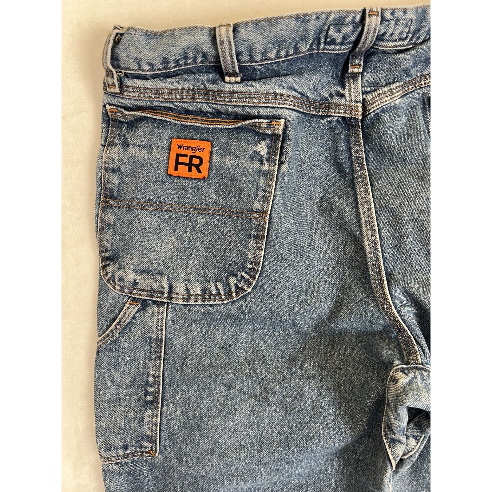 Wrangler Wrangler FR Riggs Jeans Mens 40x30 Blue Carpenter Denim Work Size US 40 / EU 56 - 10 Thumbnail