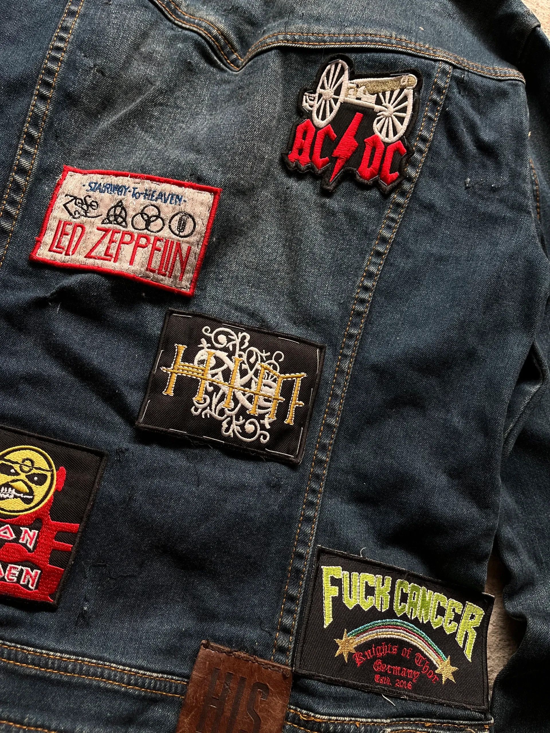 Other HIS Denim Jacket Rock Band Patch Work Sz M Rare Size US M / EU 48-50 / 2 - 14 Thumbnail