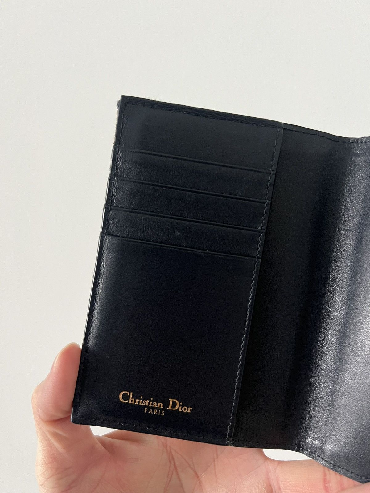 Dior DIOR Passport Cover Holder Oblique Jacquard Beige Black Size ONE SIZE - 4 Thumbnail