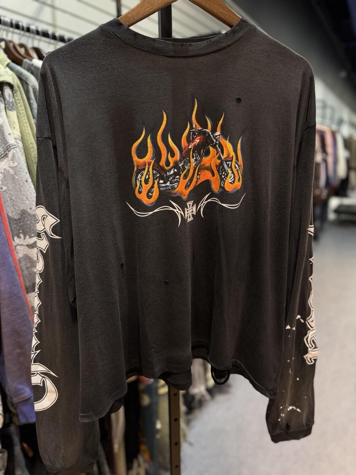 HMDD HMDD Biker Washed Black Longsleeve T-Shirt Size (Medium) Size US M / EU 48-50 / 2 - 1 Thumbnail