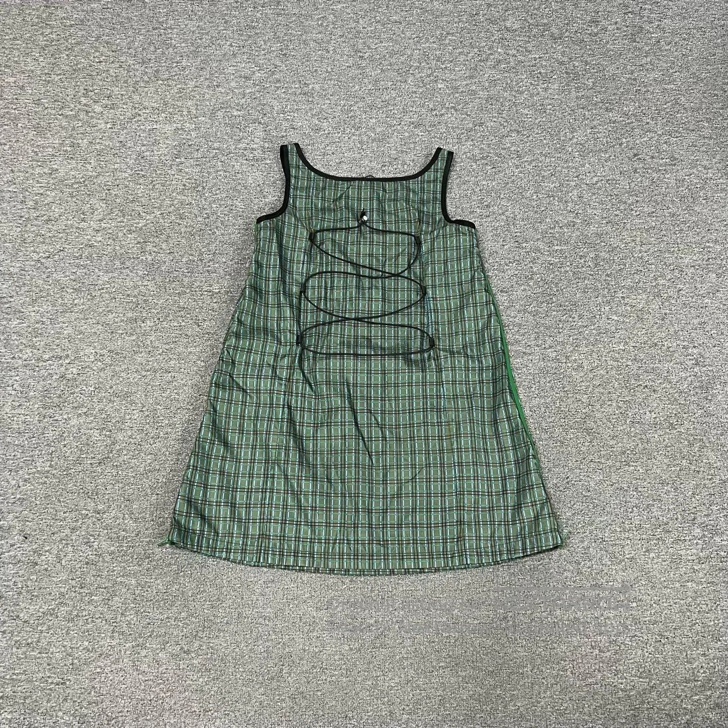 Prada Prada Triangle Logo Green Plaid Nylon Dress. Size S / US 4 / IT 40 - 8 Thumbnail
